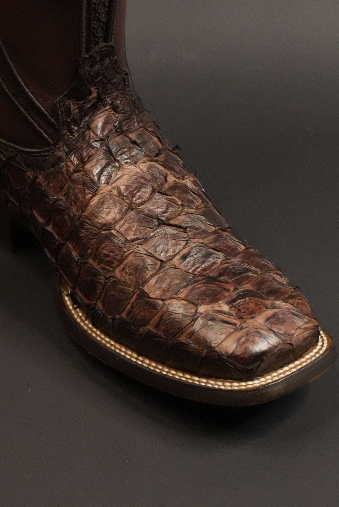 CUADRA MENS BOTA DE PIRARUCU CAFE SQ.TOE CU980 Laherradurawwnc.com