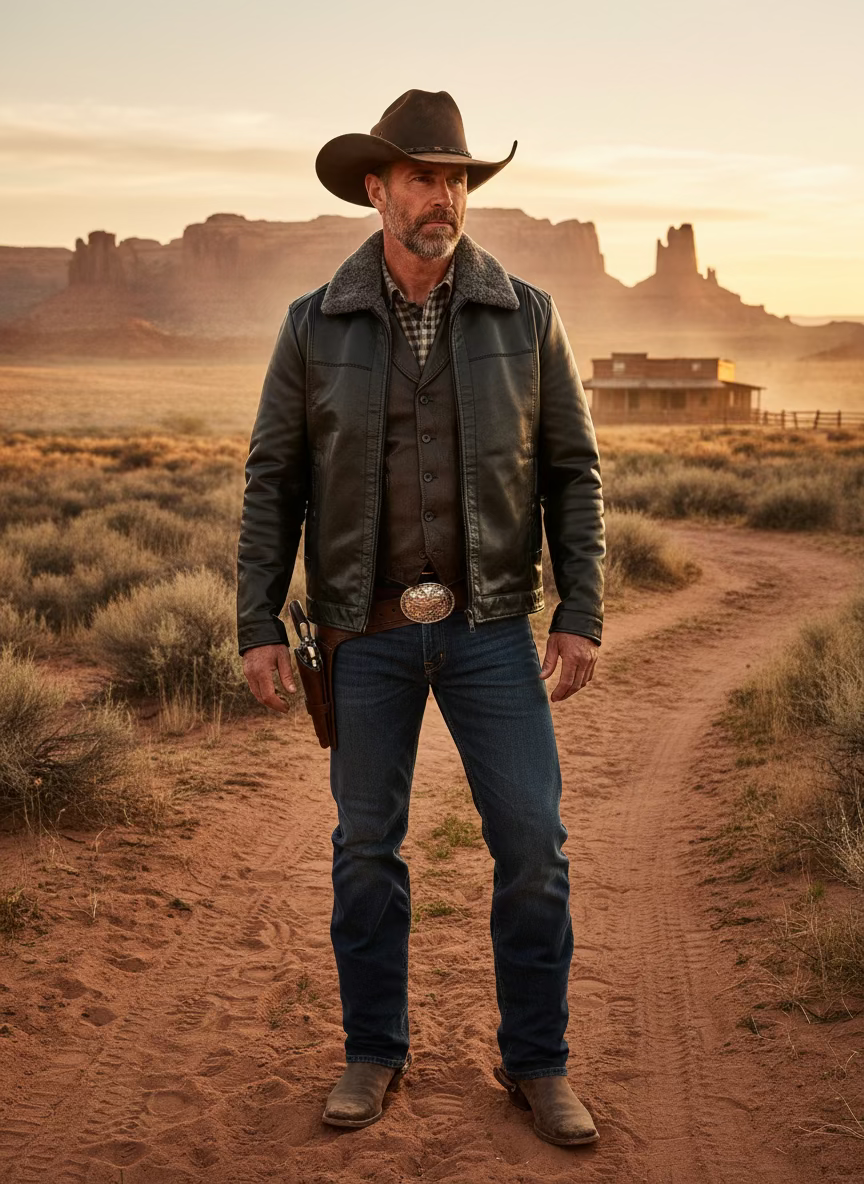 DE-NIKO LEATHER JACKET BLACK MP-706