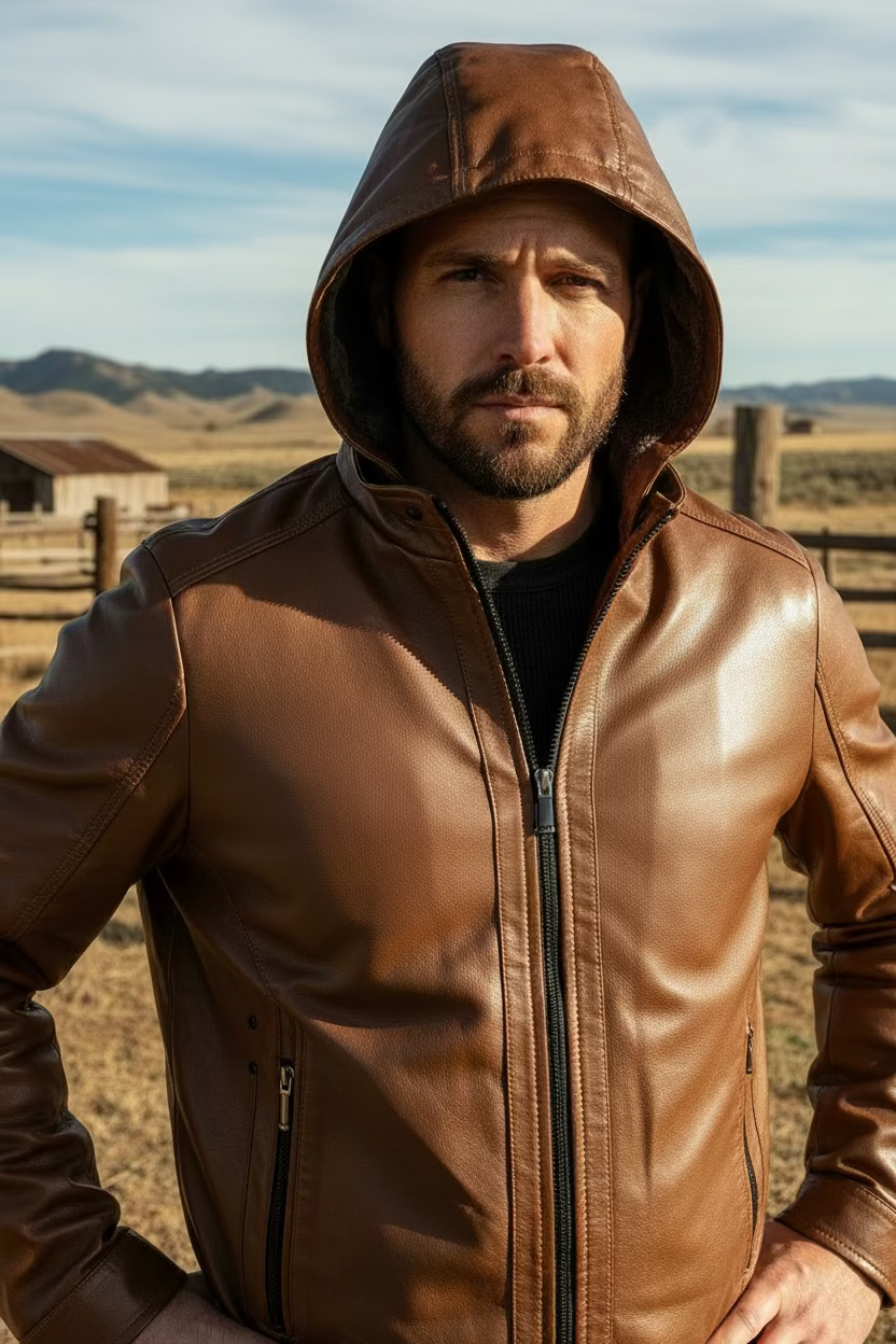 (DE-NIKO COGNAC LEATHER JACKET MP-2201