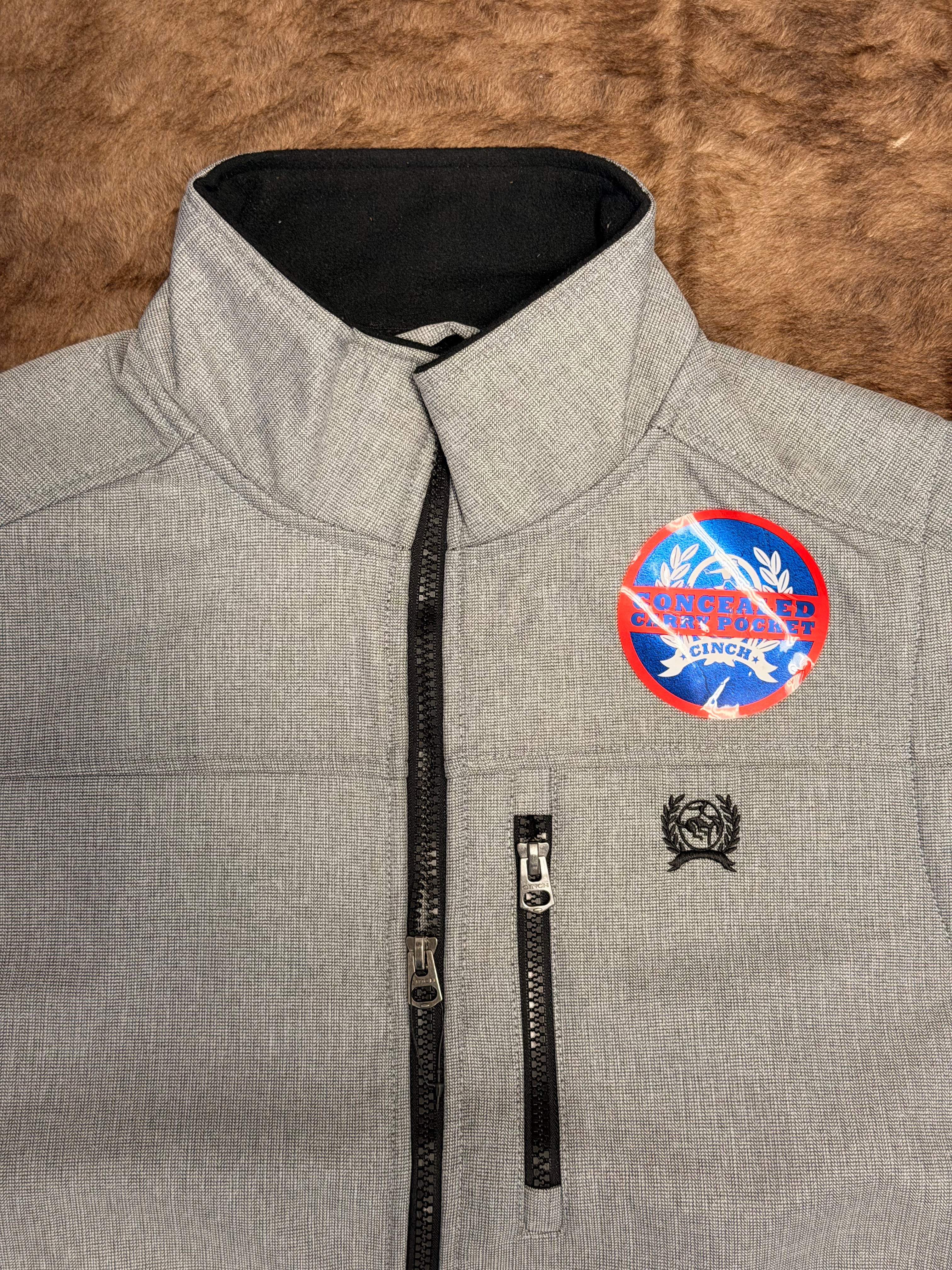 MENS CINCH BONDED VEST GRAY MWV1546002