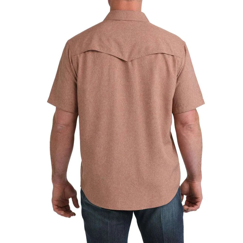 CINCH BROWN SHORT SLEEVE SHIRT-MTW1402010 Laherradurawwnc.com