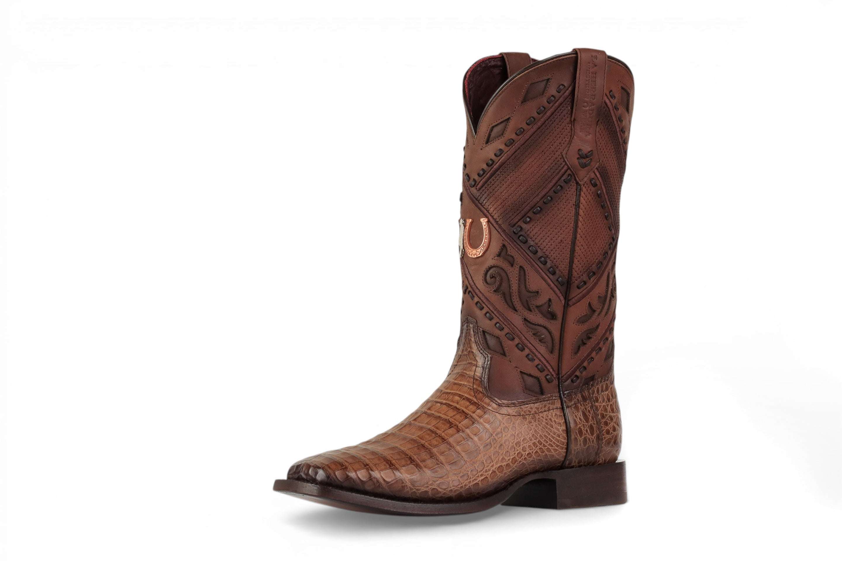 LA HERRADURA MENS PREMIUM BOOT EXOTIC CAIMAN ICE COFFEE SQ TOE Laherradurawwnc.com