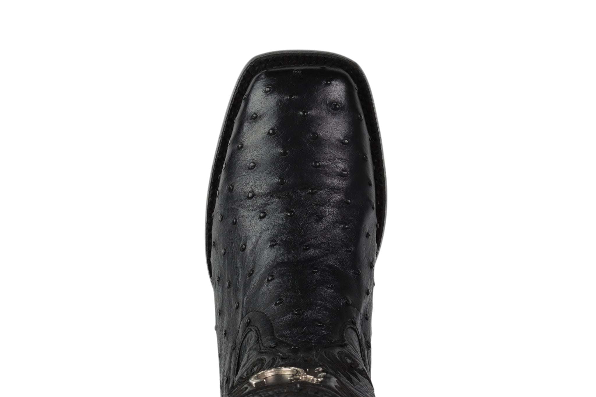 LA HERRADURA MENS PREMIUM OSTRICH BLACK SQ.TOE Laherradurawwnc.com
