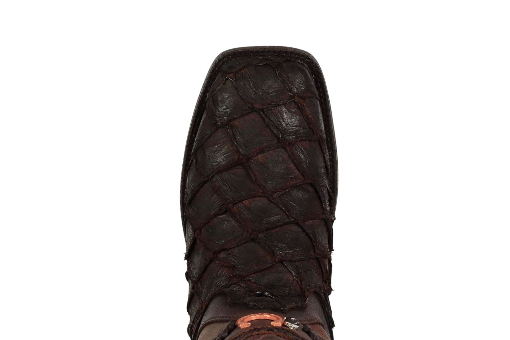 LA HERRADURA MENS PREMIUM BOOT EXOTIC FISH CHOCOLATE SQ TOE Laherradurawwnc.com