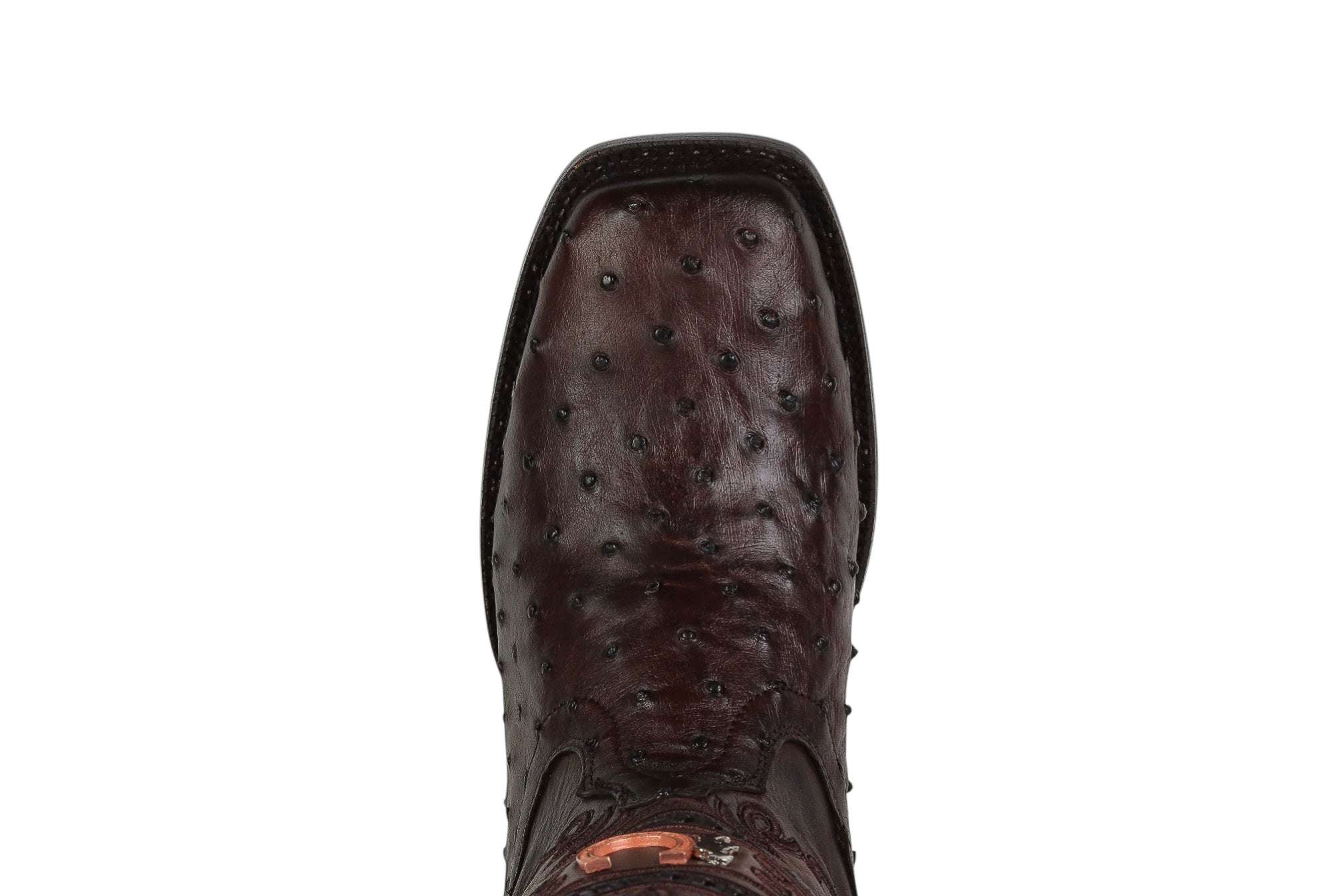LA HERRADURA MENS PREMIUM EXOTIC OSTRICH MAHOGANY SQ TOE Laherradurawwnc.com