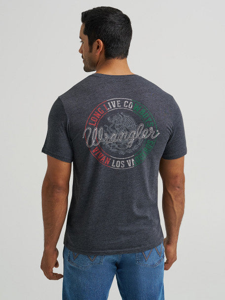 MENS WRANGLER TEE GRAY MEXICO LOGO 112372808