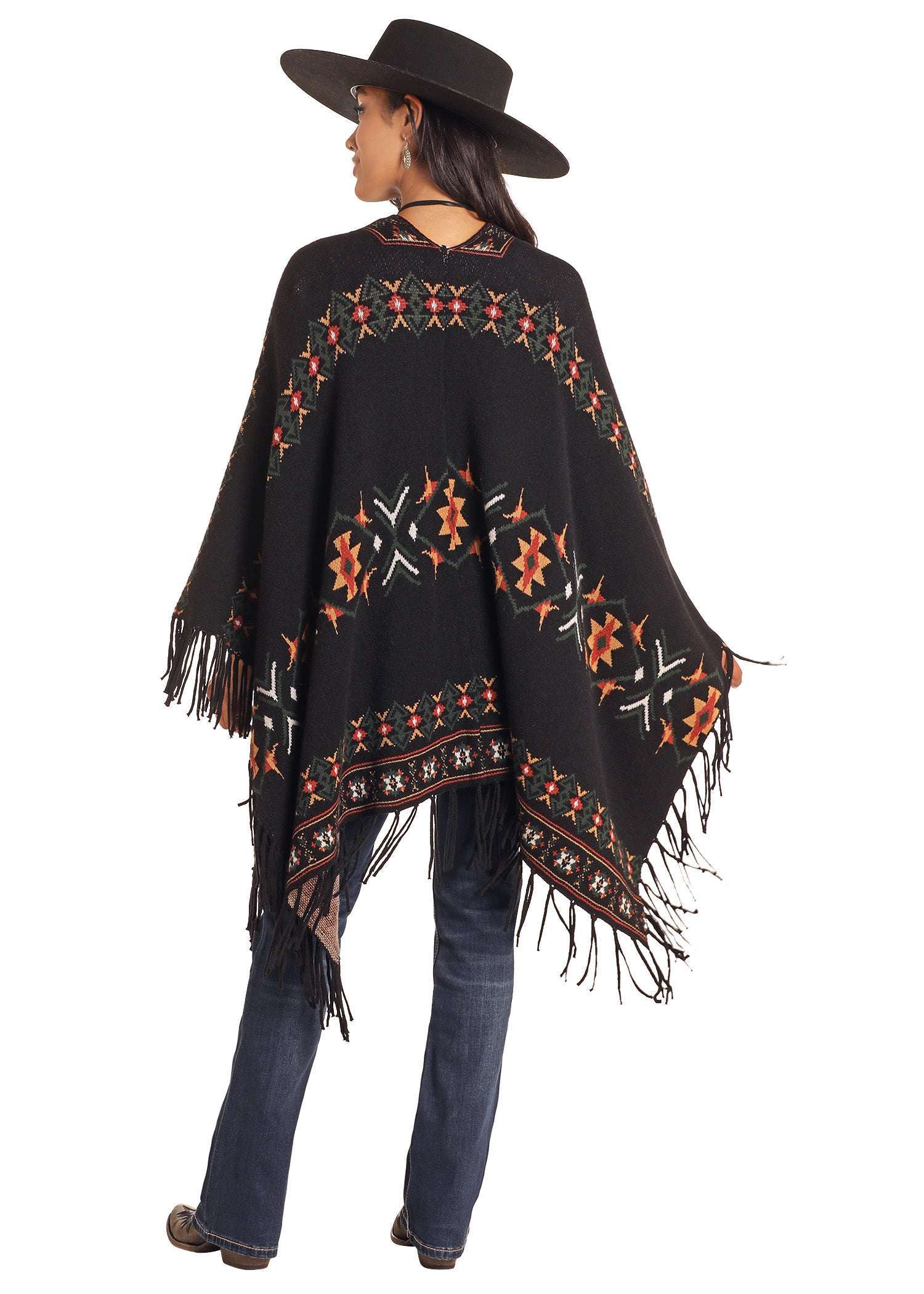 PANHANDLE PONCHO AZTEC WOMEN’S LW50T04677 Laherradurawwnc.com
