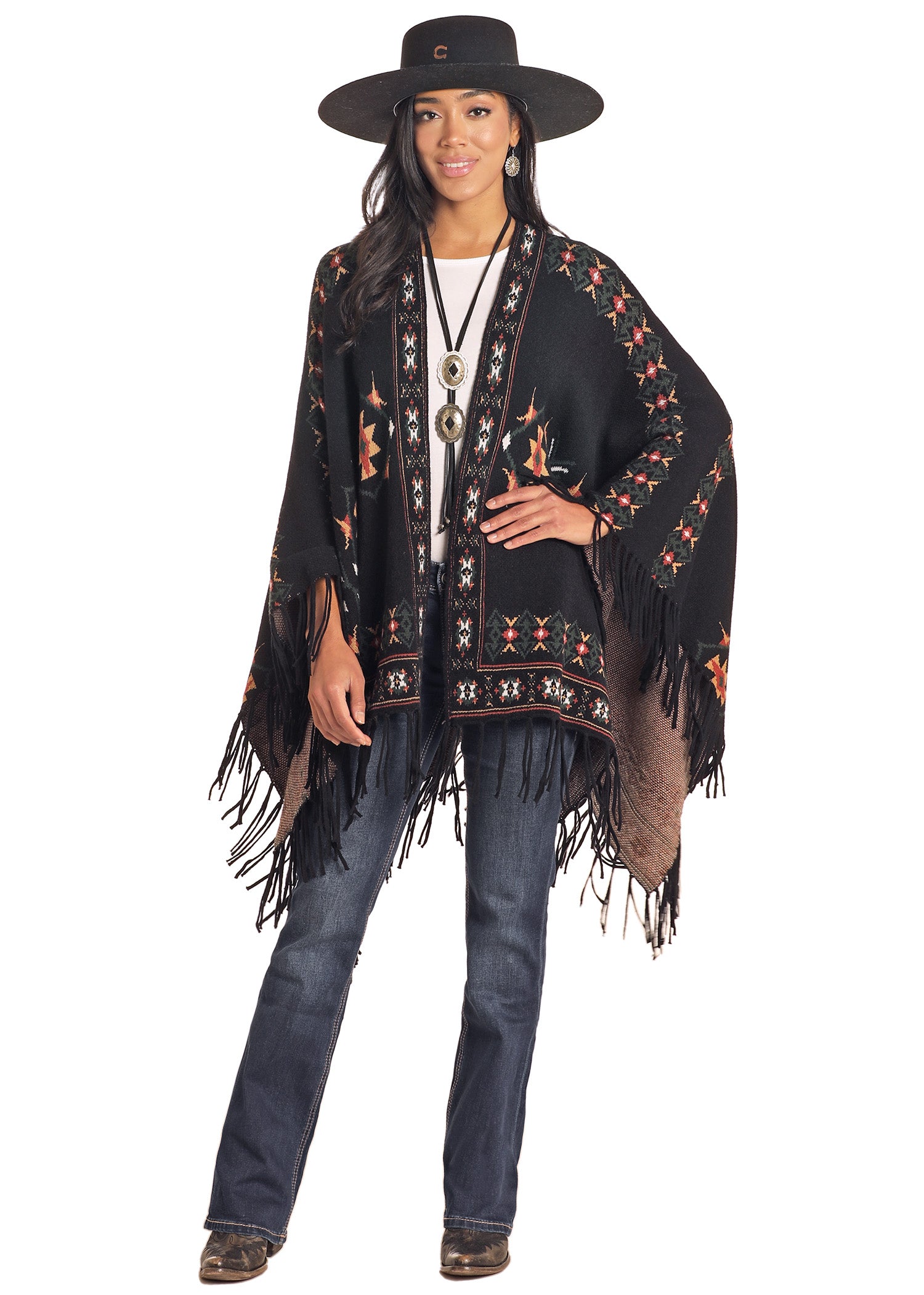 PANHANDLE PONCHO AZTEC WOMEN’S LW50T04677