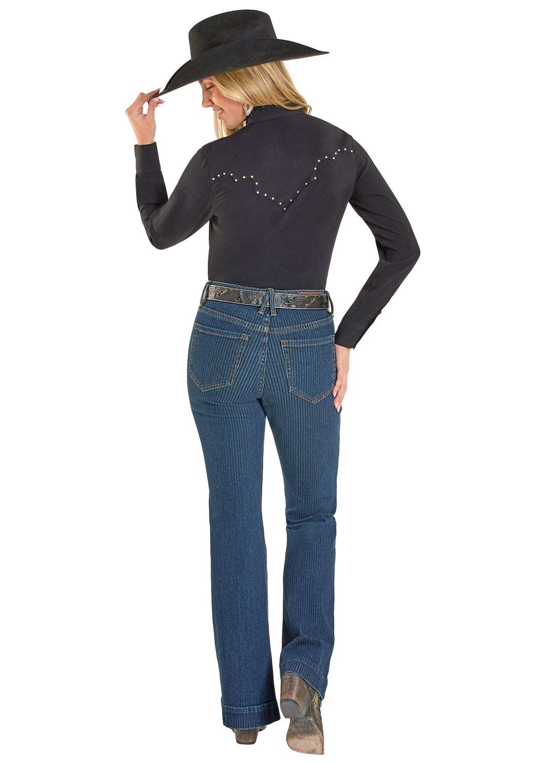 PANHANDLE WOMEN SHIRT BLACK LWN2S07922 Laherradurawwnc.com