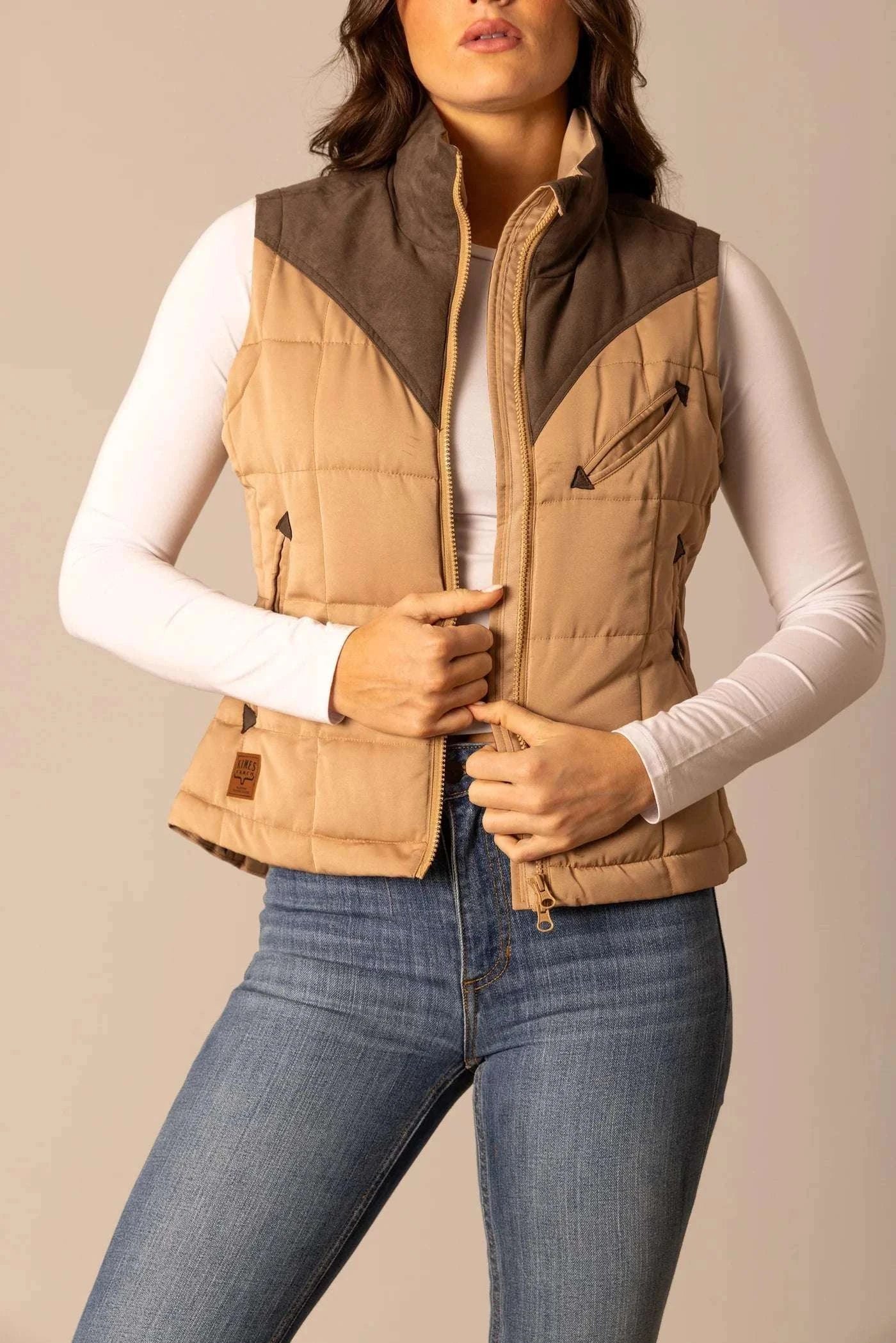 KIMES RANCH WOMENS LENORA COFFE VEST Laherradurawwnc.com