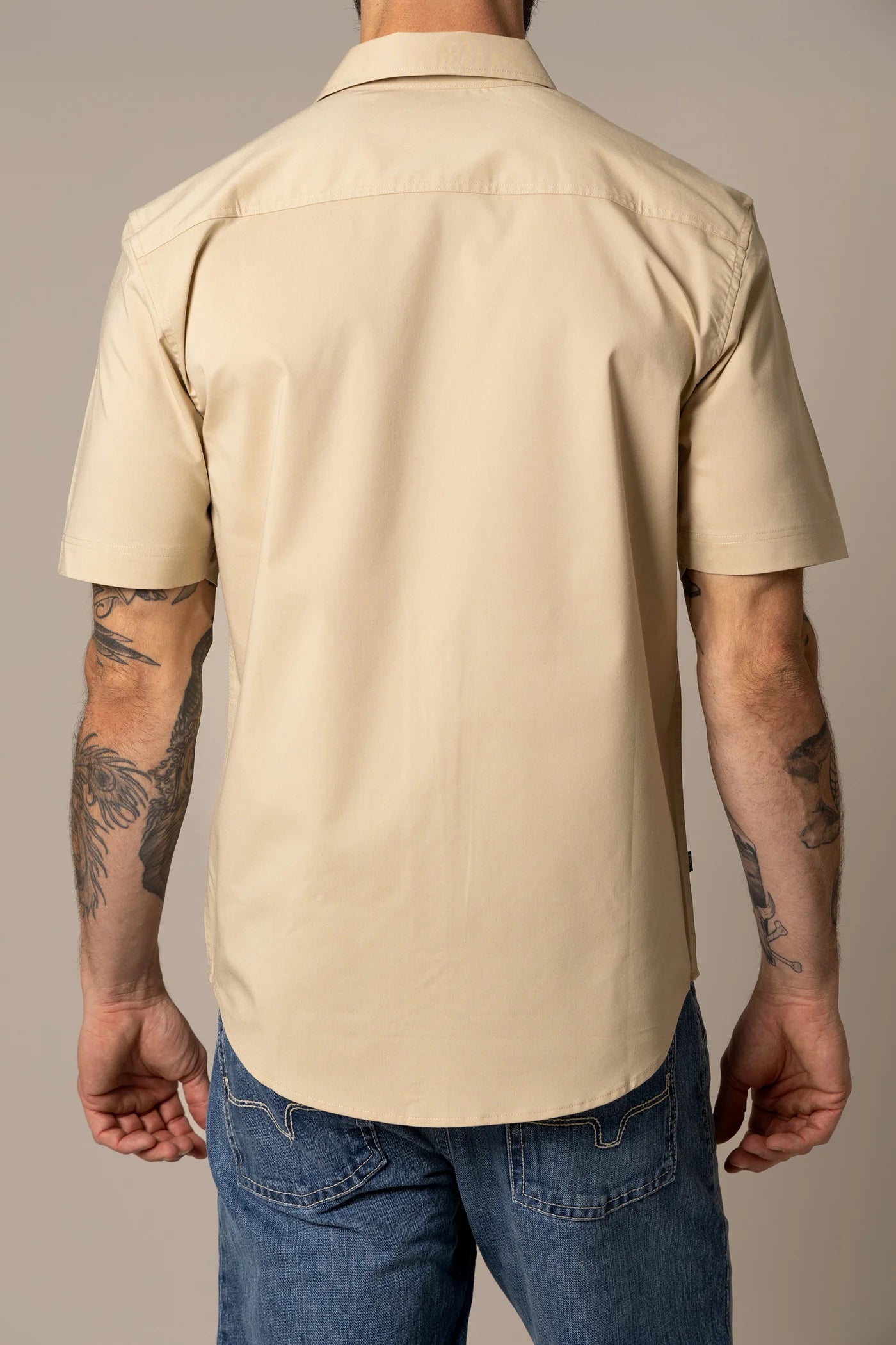 MENS KIMES RANCH LINVILLE SHORT SLEEVE TAN