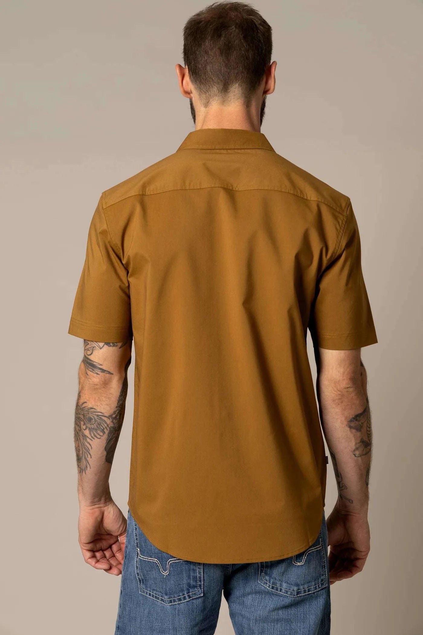 MENS KIMES RANCH LINVILLE SHORT SLEEVE WW BROWN Laherradurawwnc.com