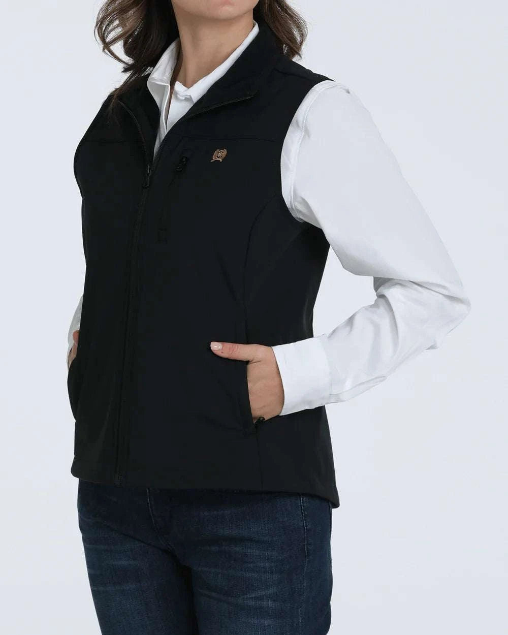 CINCH WOMENS VEST- MAV9922001 BLACK Laherradurawwnc.com