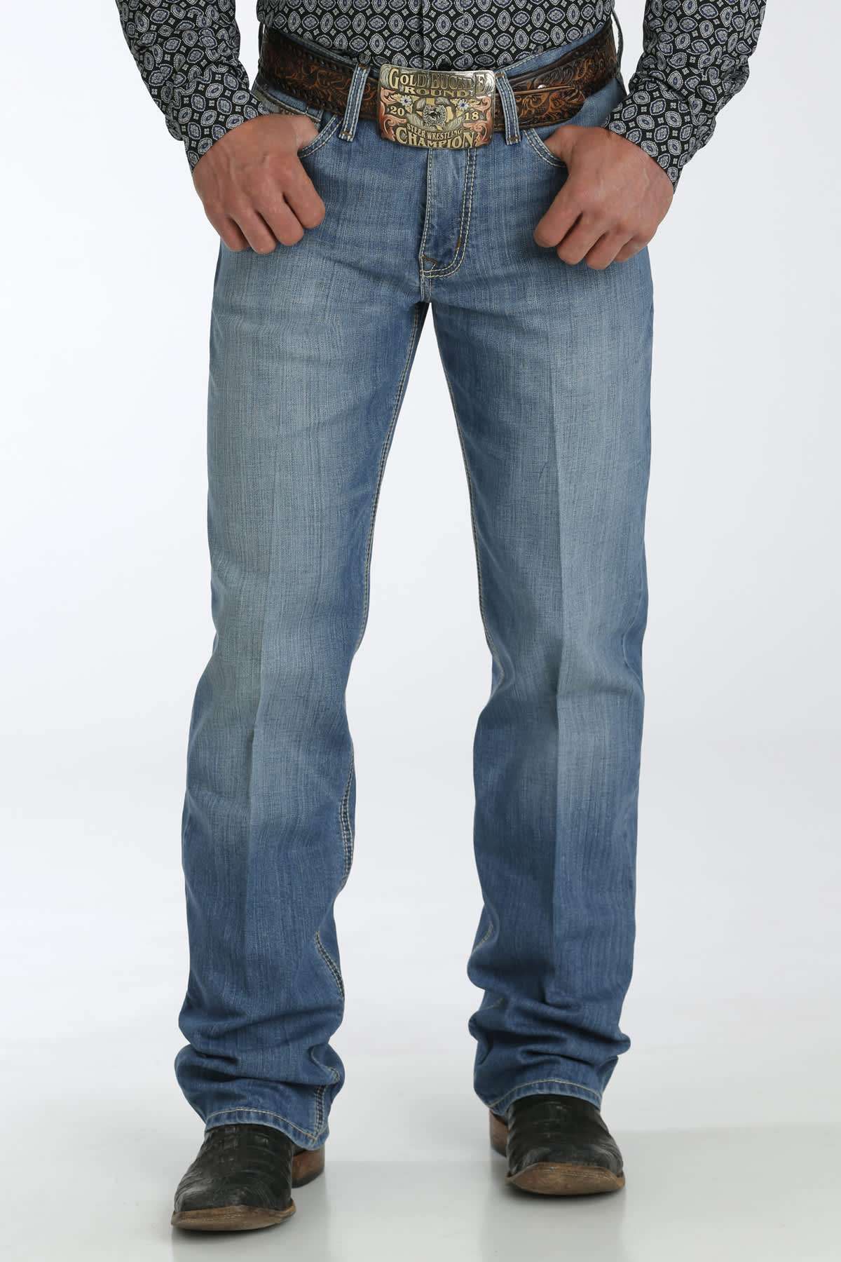 CINCH GRANT MIDRISE RELAXED BOOTCUT LIGHT WASH JEANS-MB59137001 Laherradurawwnc.com