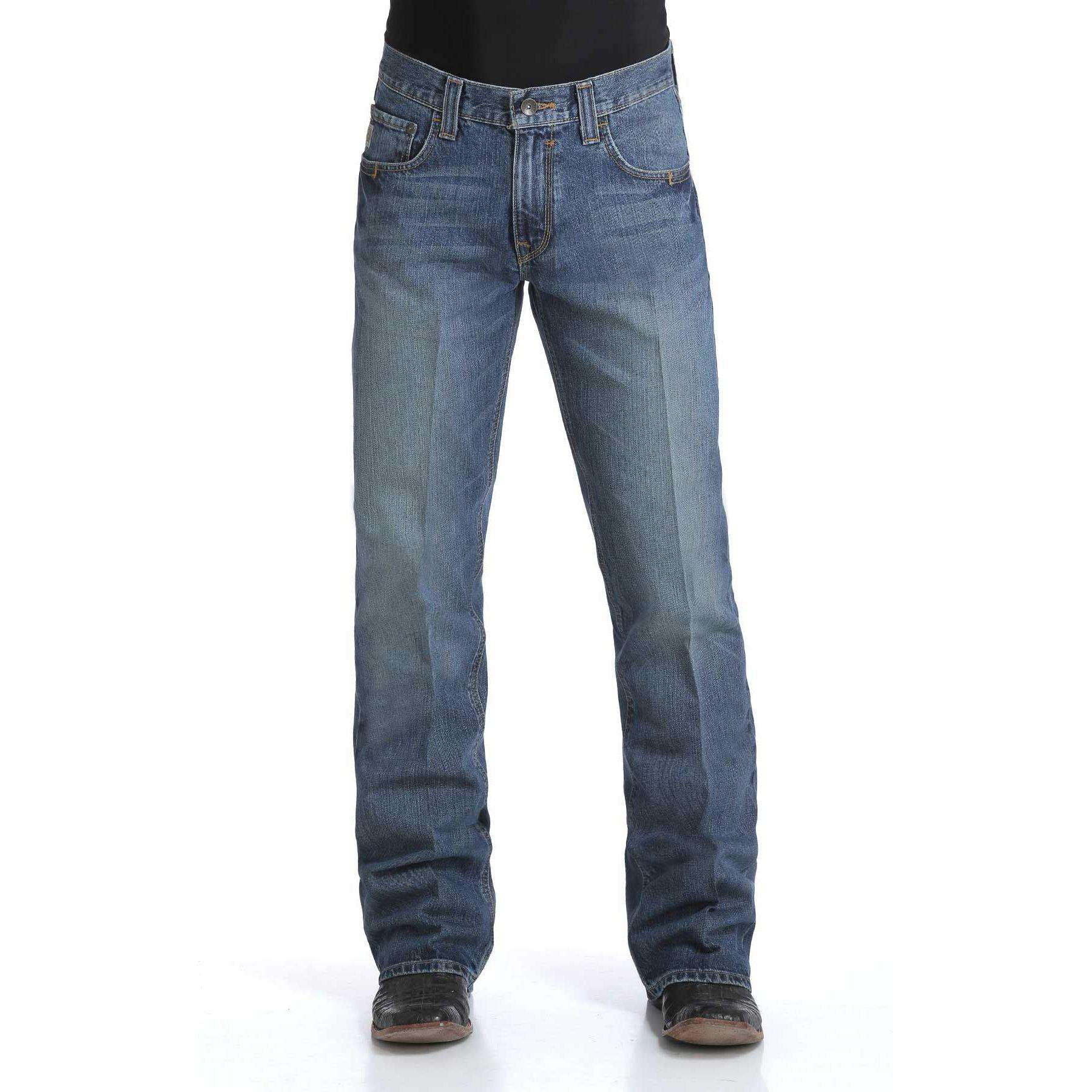 Cinch Jean Carter Relaxed Mid Rise Bootcut Washed Blue- MB96134001 Laherradurawwnc.com