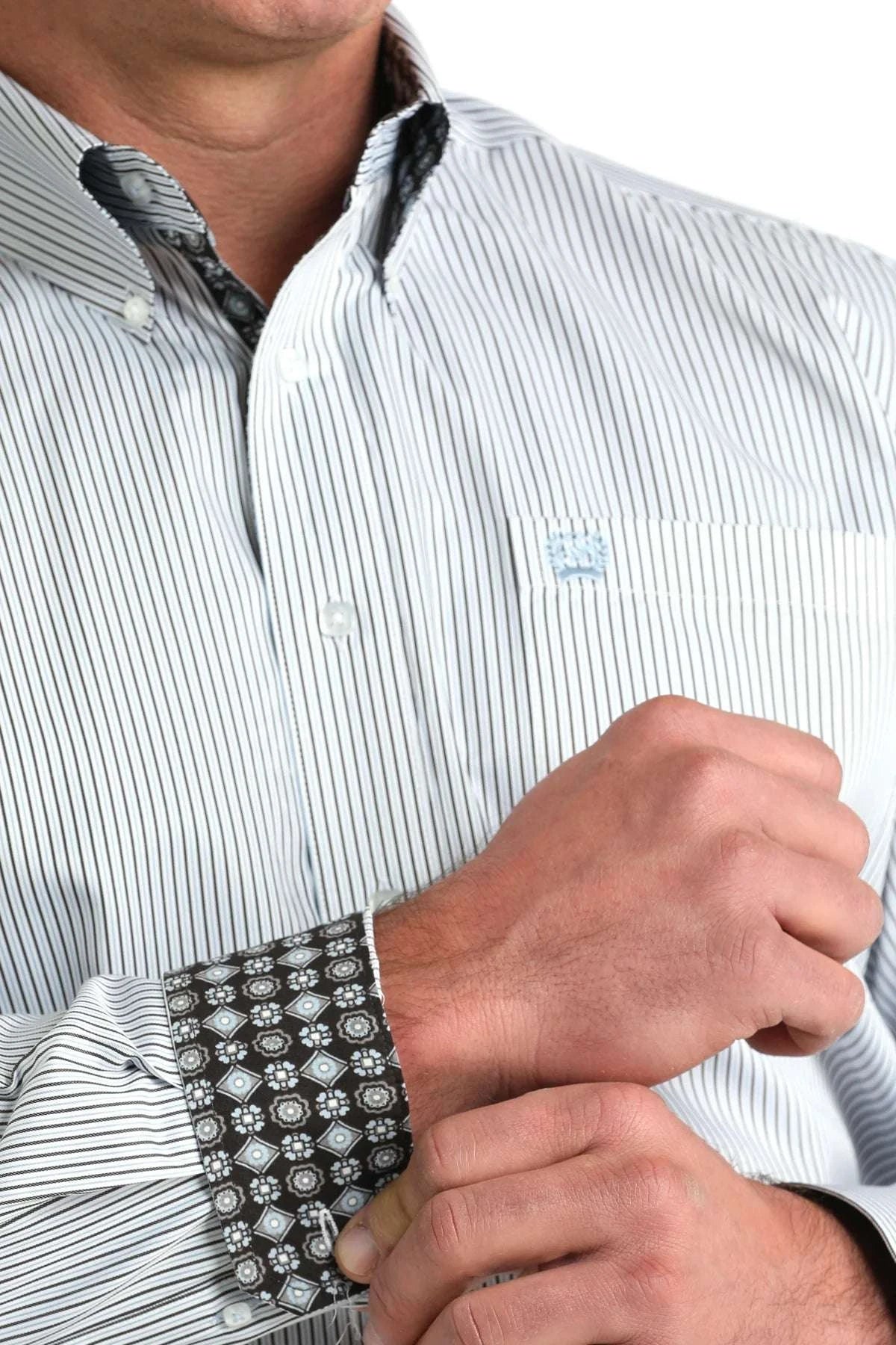CINCH MEN LS SHIRT STRIPS -MTW1106003 Laherradurawwnc.com