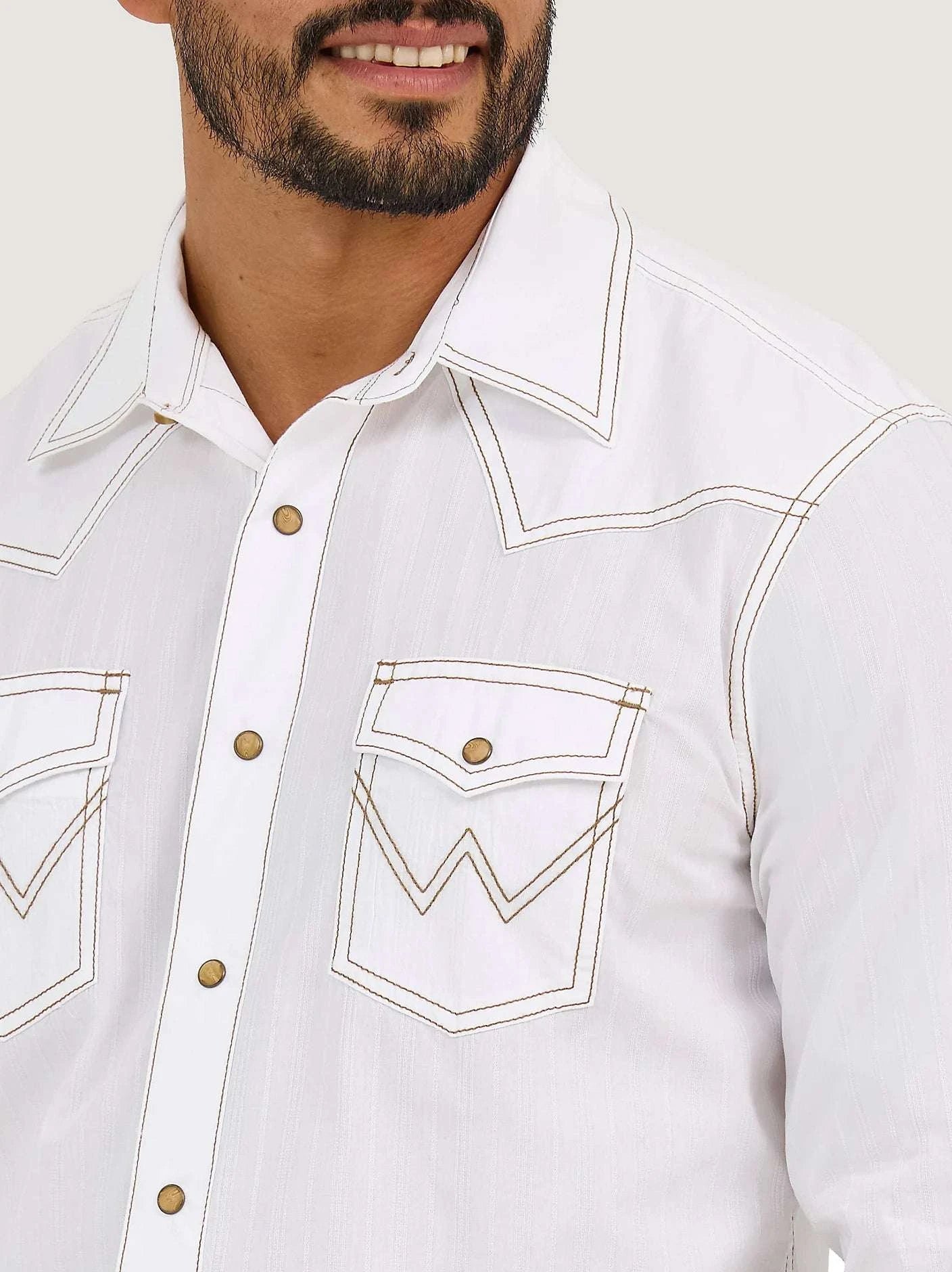 WRANGLER MENS SHIRT CREAM -112375745 Laherradurawwnc.com