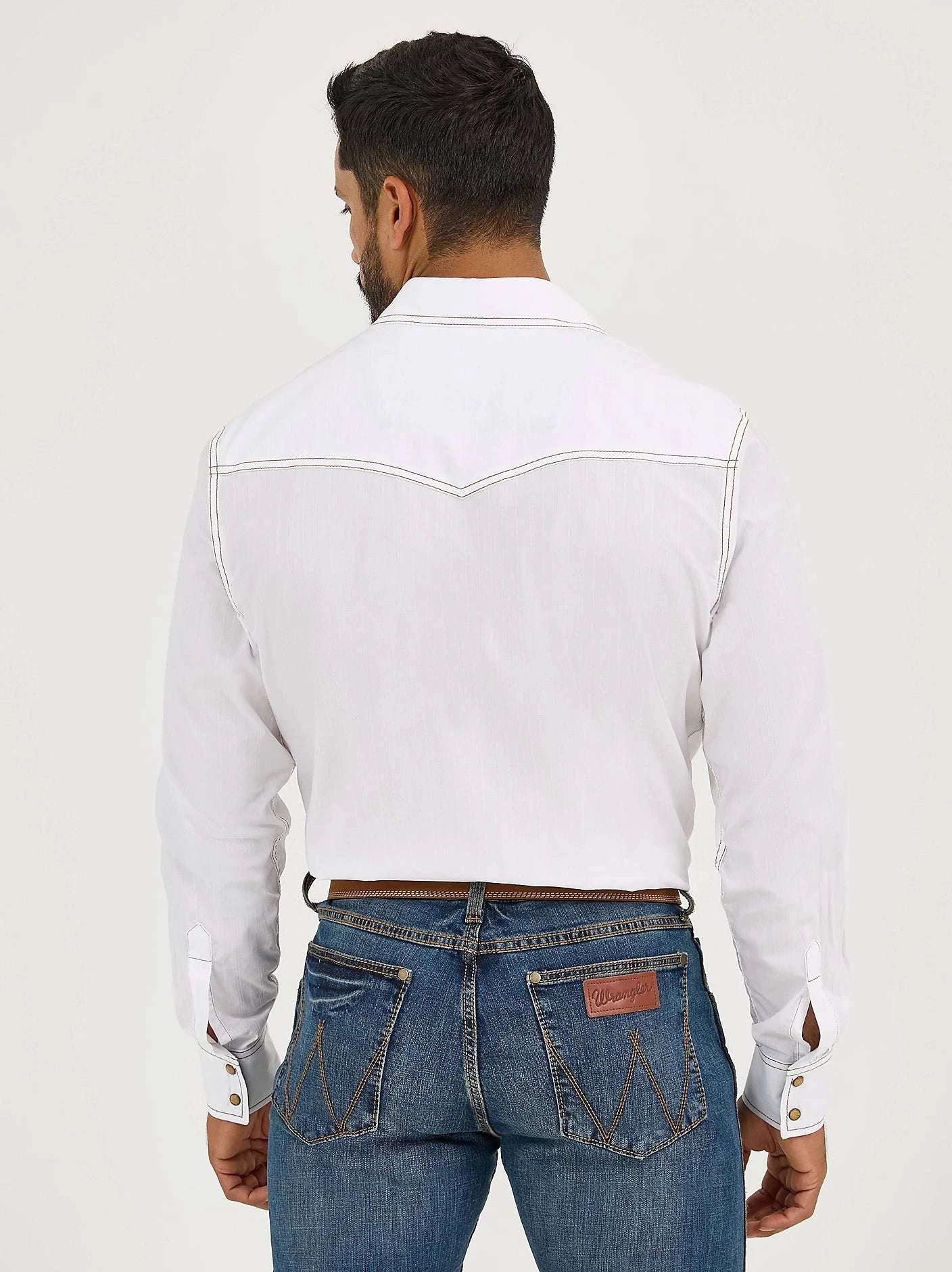 WRANGLER MENS SHIRT CREAM -112375745 Laherradurawwnc.com