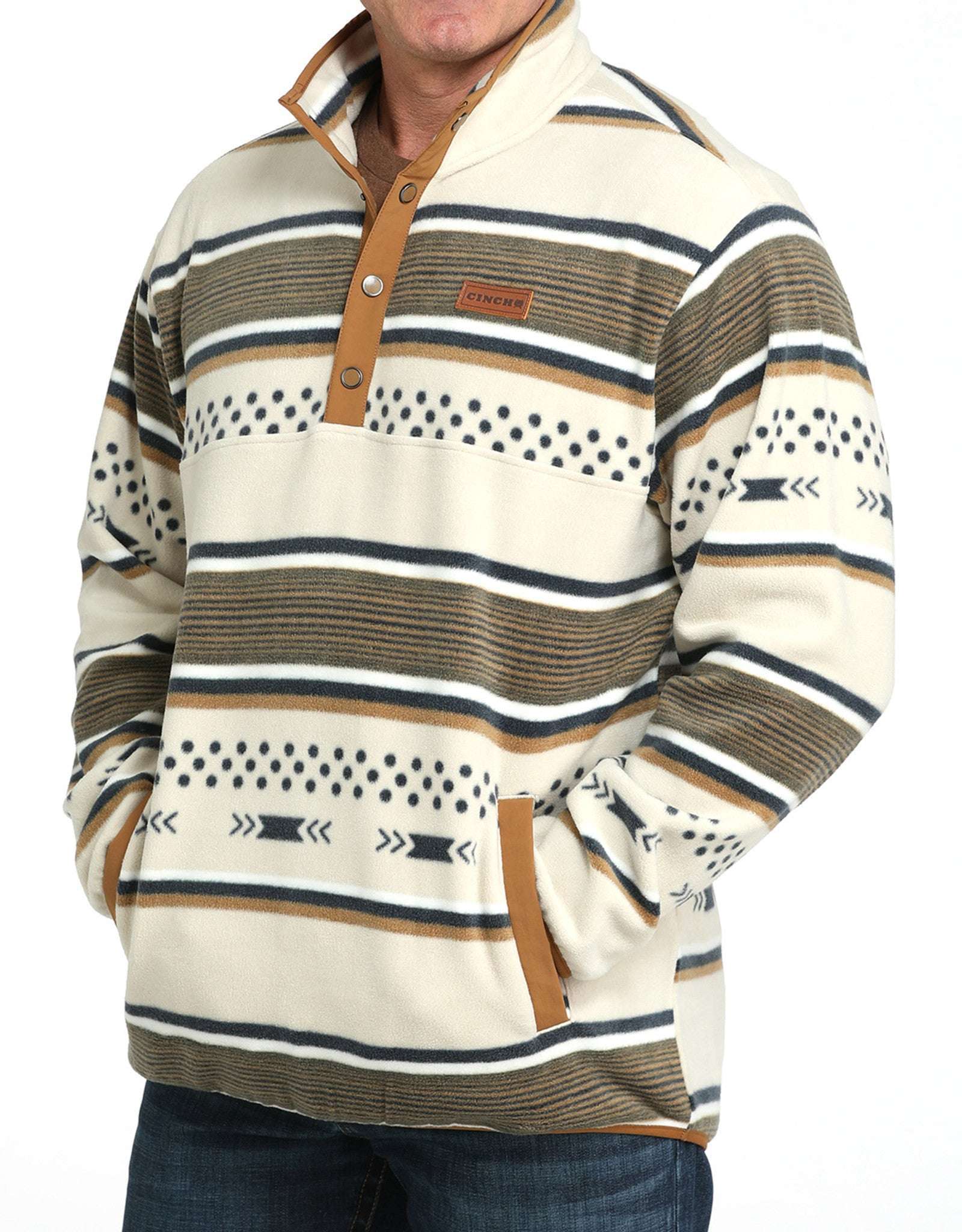 CINCH MENS JACKET/CREAM MWK1514026 Laherradurawwnc.com