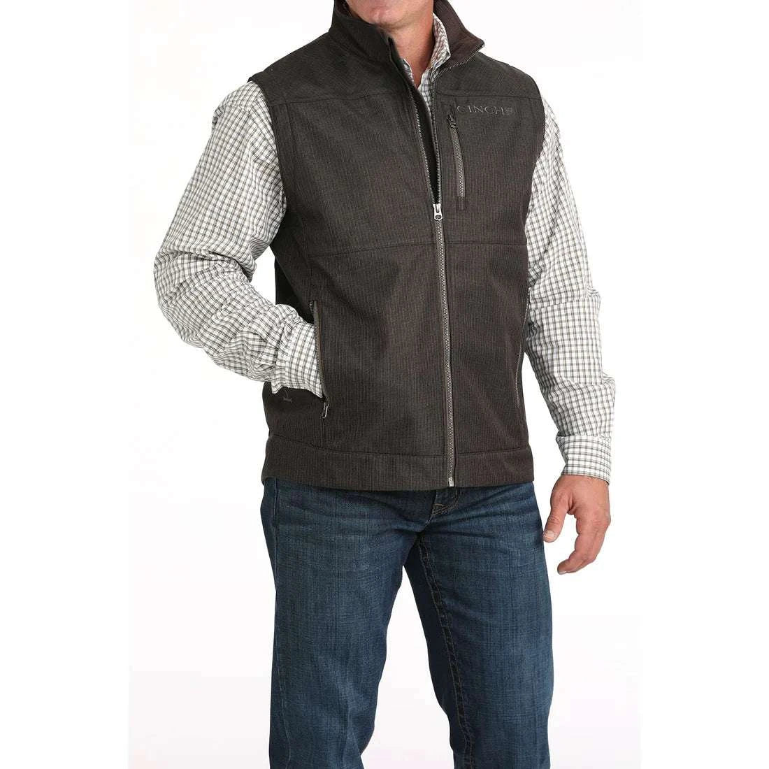 CINCH MENS JACKET P -BROWN-MWV1515025 Laherradurawwnc.com