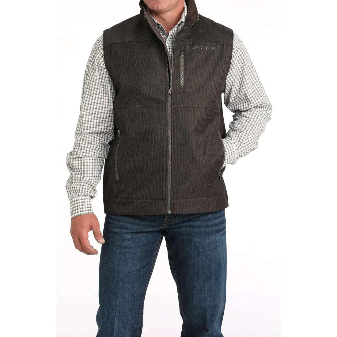 CINCH MENS JACKET P -BROWN-MWV1515025 Laherradurawwnc.com