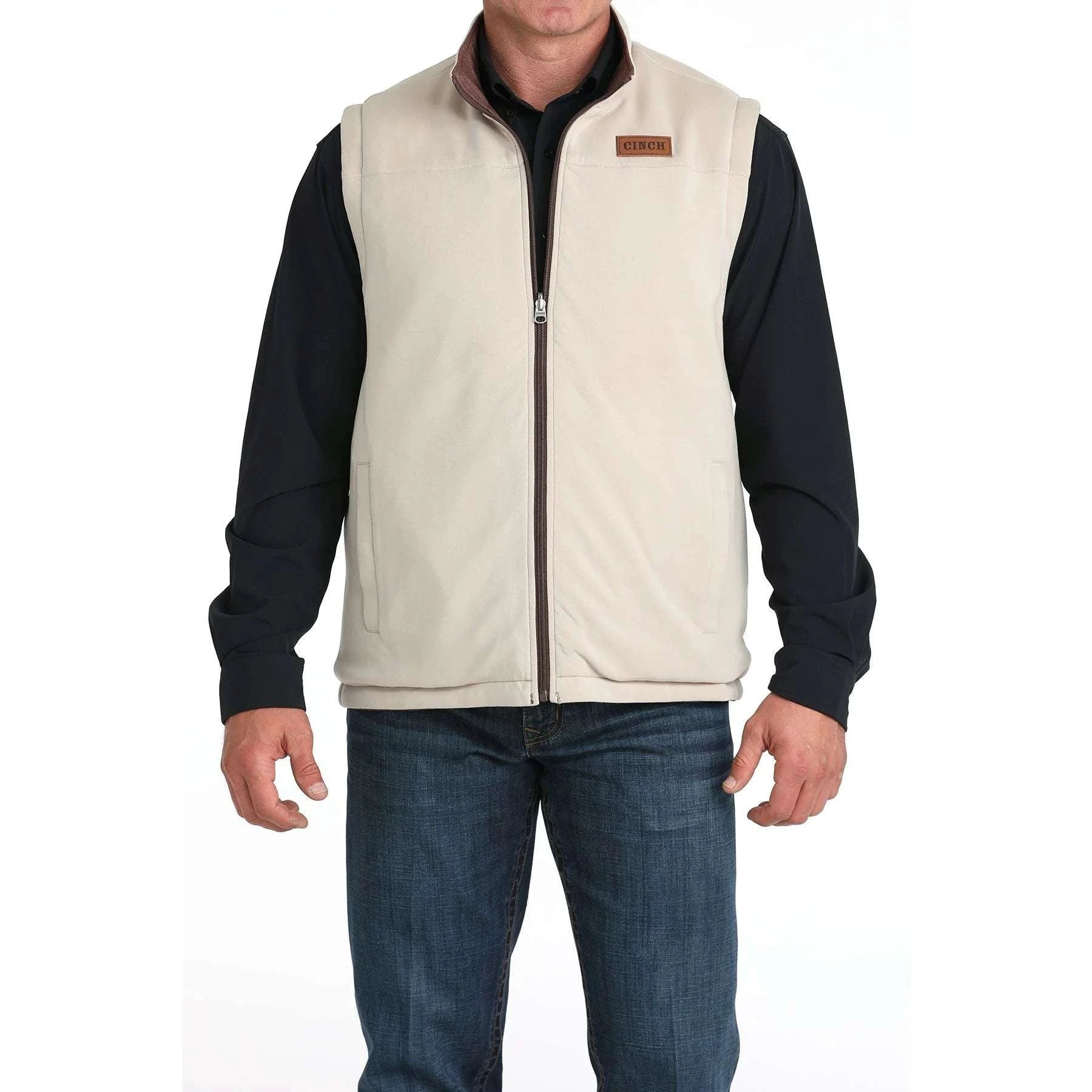 CINCH MENS VEST BROWN- MWV1926002 BUR Laherradurawwnc.com