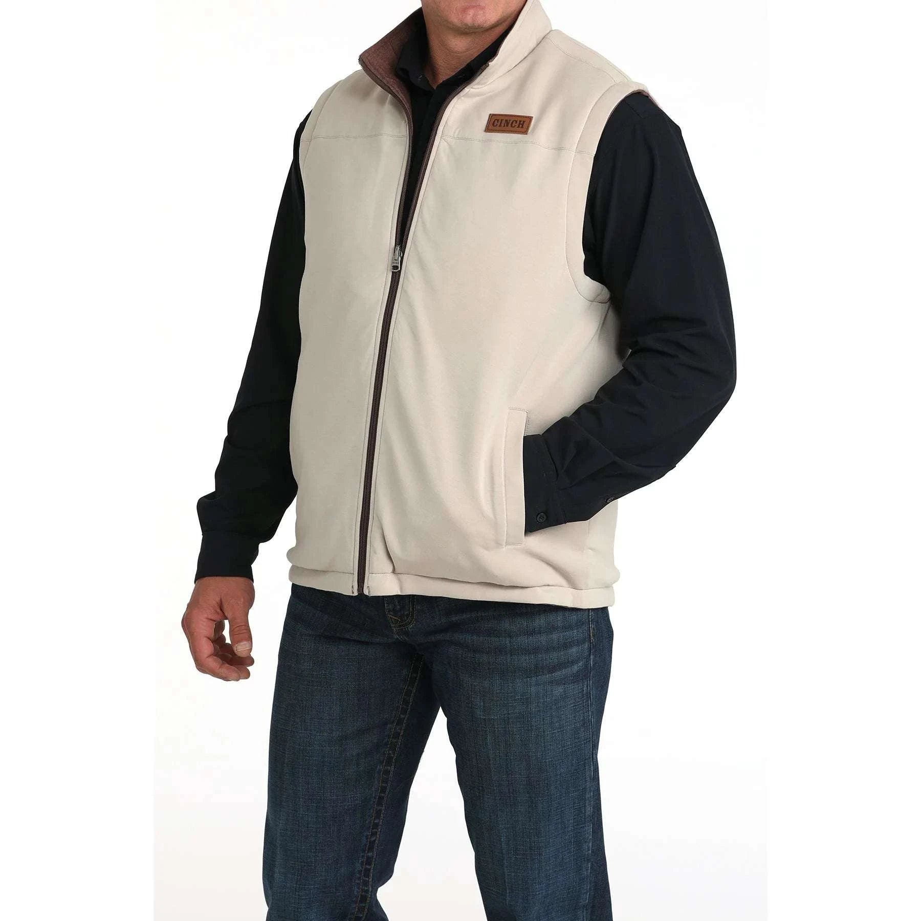 CINCH MENS VEST BROWN- MWV1926002 BUR Laherradurawwnc.com