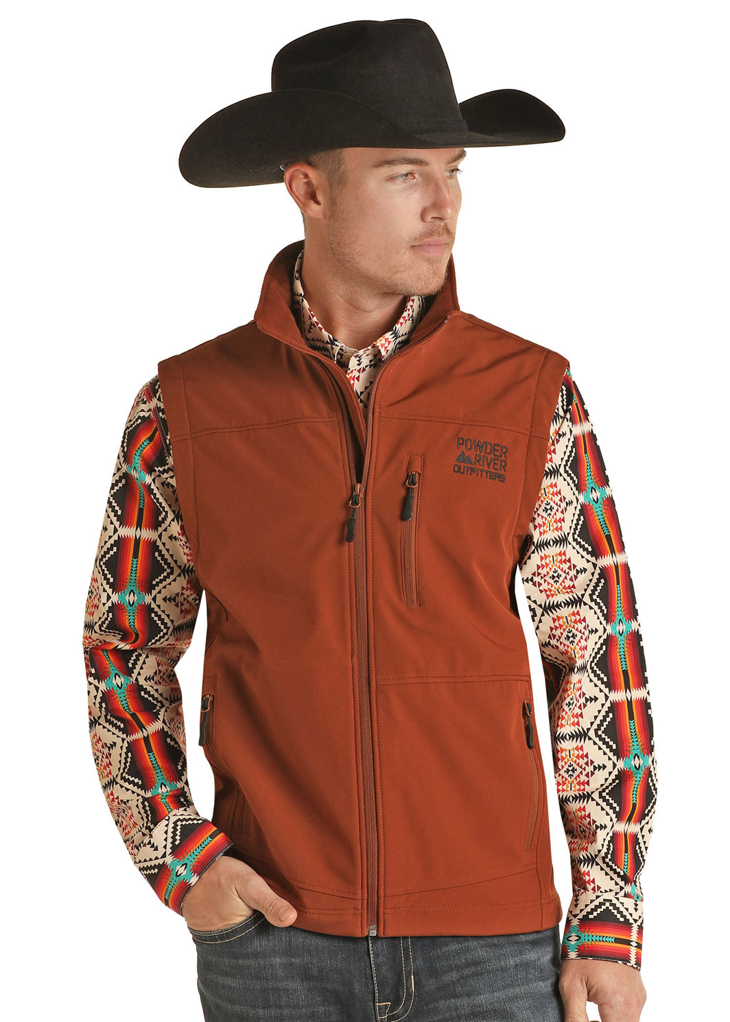 PANHANDLE MEN VEST RUST -PRM098RZYC