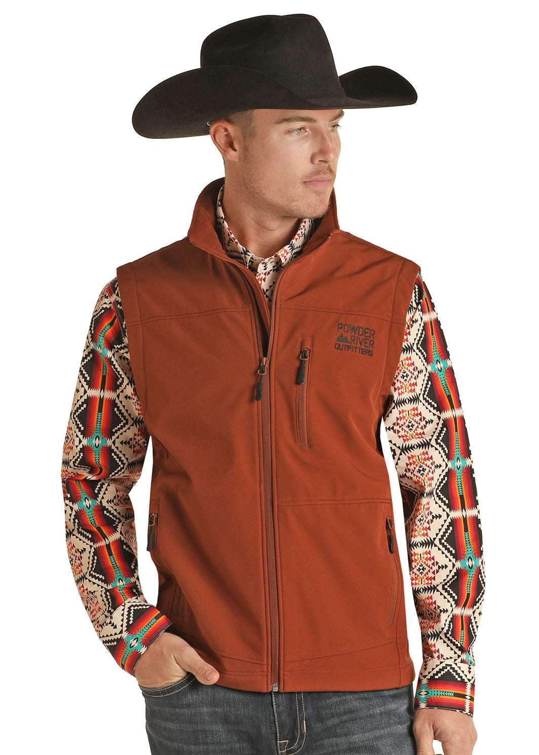 PANHANDLE MEN VEST RUST -PRM098RZYC Laherradurawwnc.com