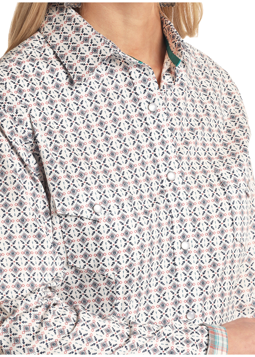 PANHANDLE WOMENS EGGSHELL LADIES LS SNAP R4S3284