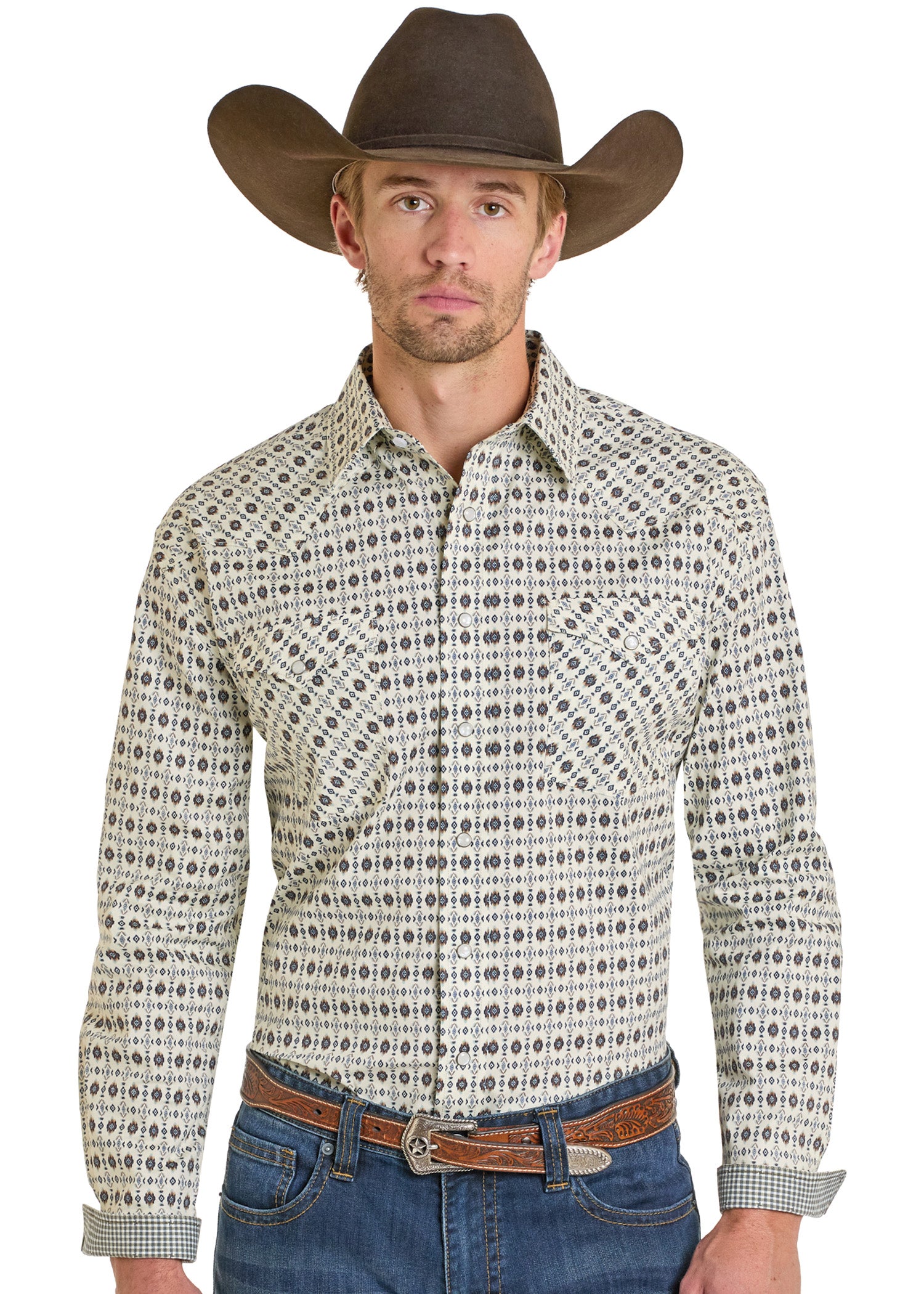 PANHANDLE MEN’S LS SNAP TAN RMN2S07097