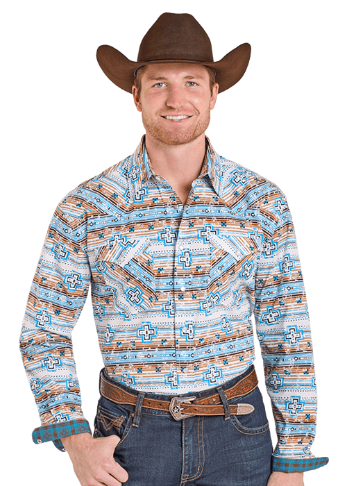 PANHANDLE MEN’S LS 2PKT SNAP PEACOCK RMN2S07593 Laherradurawwnc.com