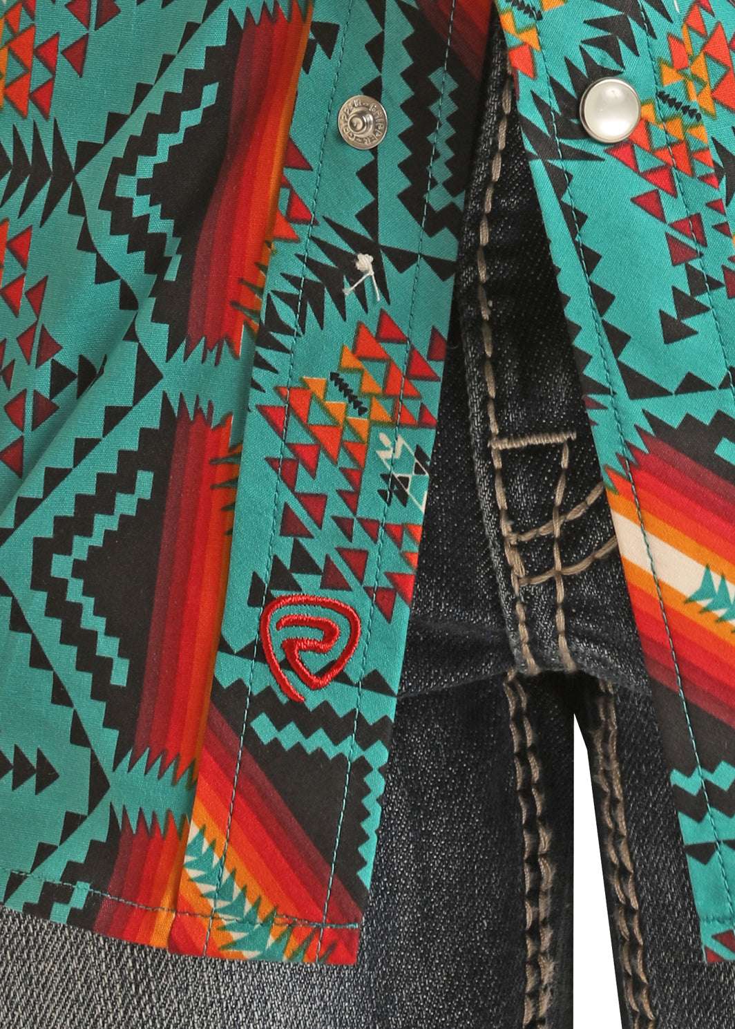 ROCK&ROLL KIDS BOYS AZTEC POPLIN PRINT TEAL RRBSOSRZ15 Laherradurawwnc.com