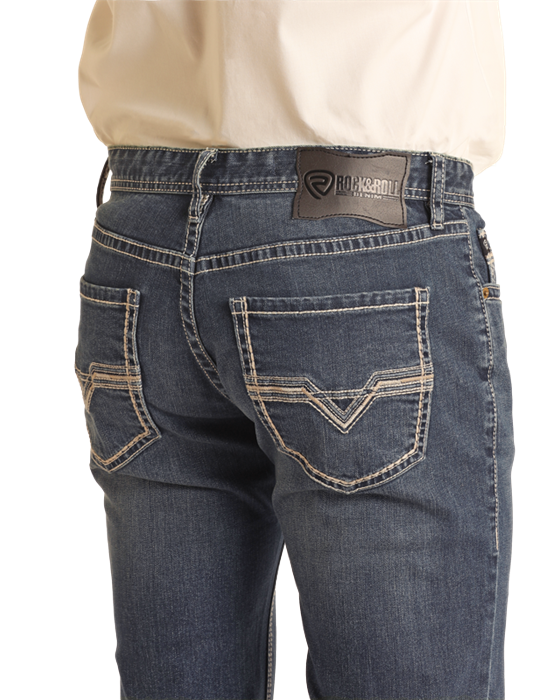 ROCK&ROLL REVOLVER STRAIGHT DARK VINTAGE DENIM- RRMD1RR1G Laherradurawwnc.com