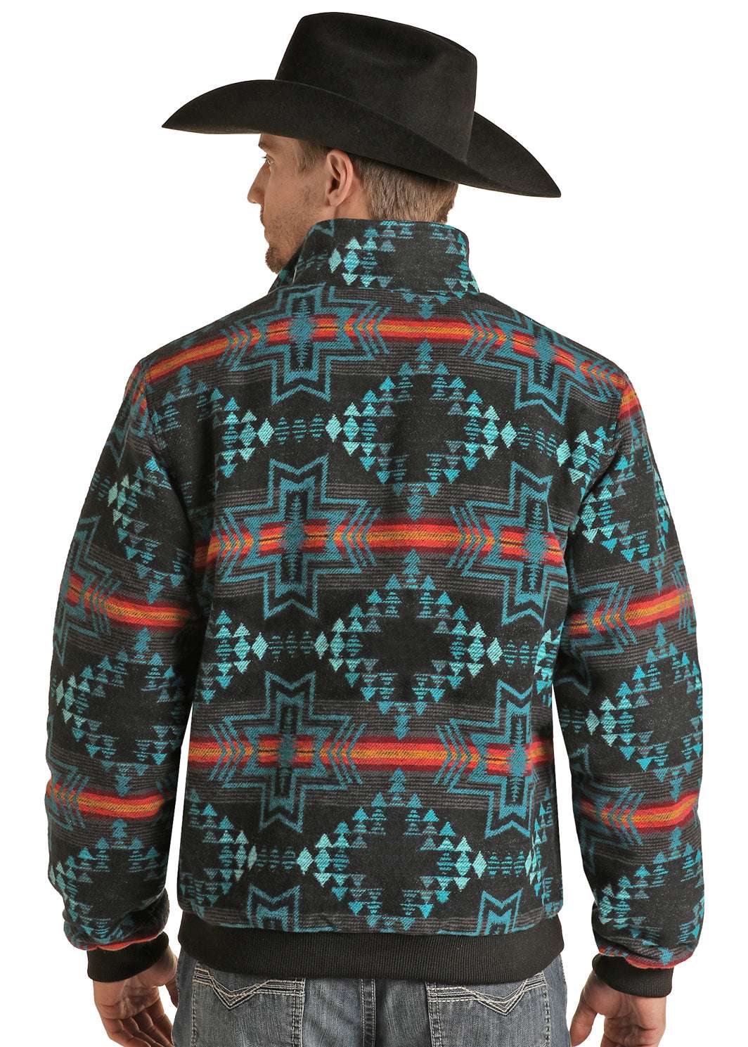 ROCK&ROLL COTTON AZTEC BOMBER COAT BLACK-RRMO92RZX4 Laherradurawwnc.com