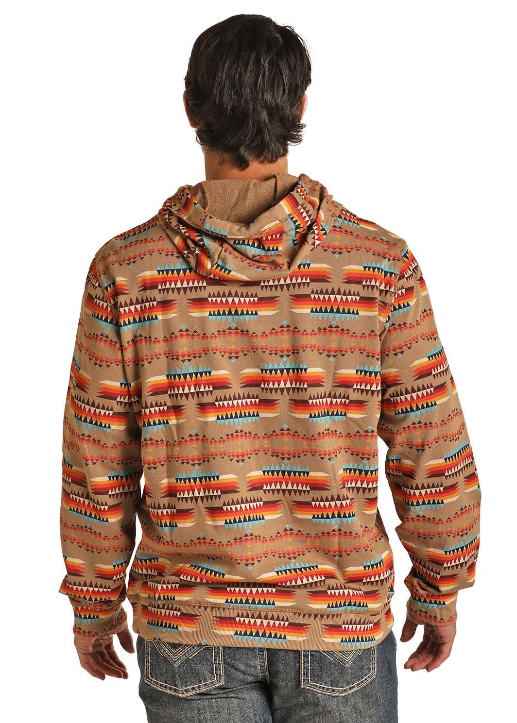ROCK&ROLL MENS PRINTED HOODIE-RRMT94R11S Laherradurawwnc.com