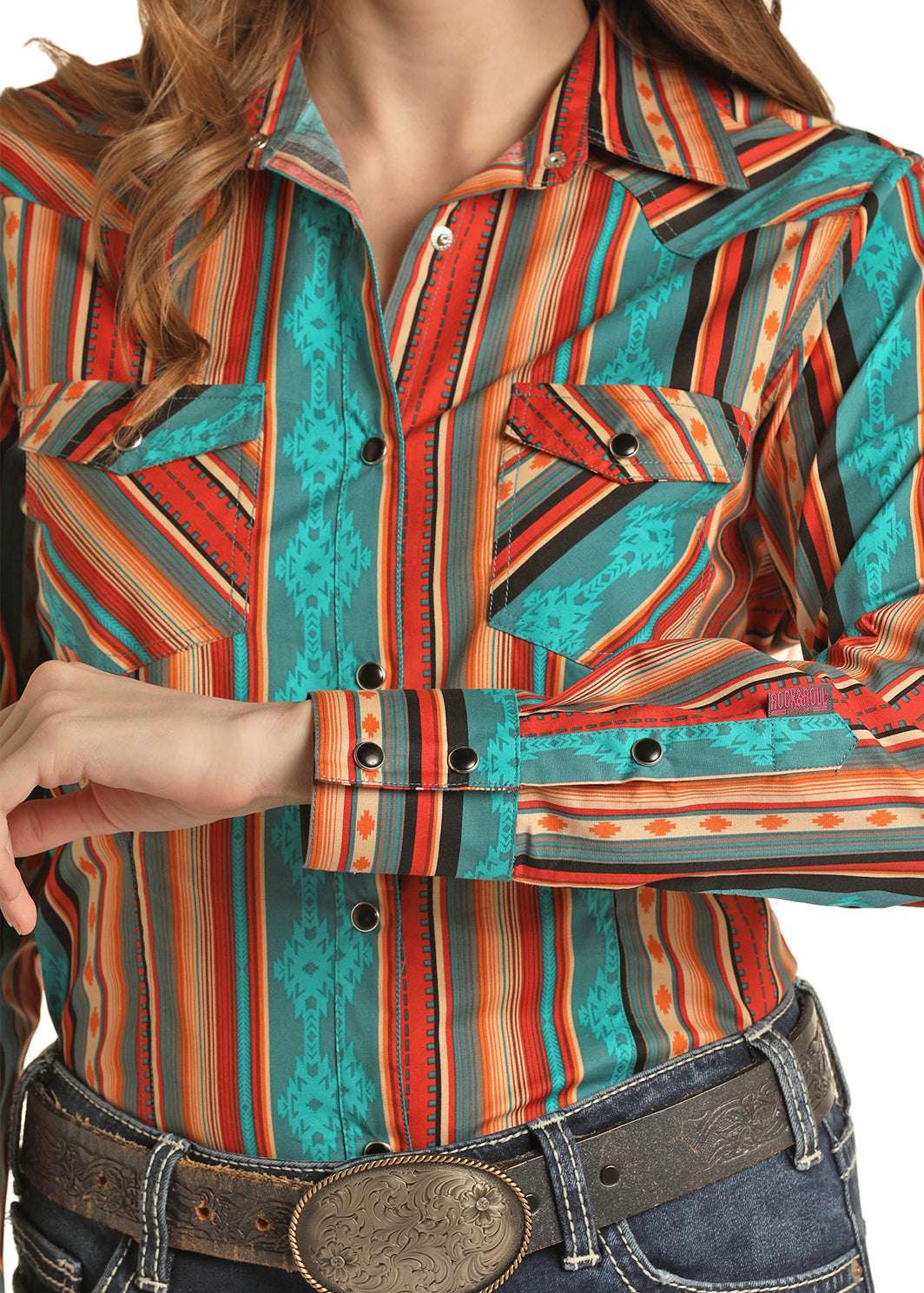 ROCK&ROLL WOMENS CARIBBEAN GEO STRIPE SNAP RRWSOSRZ0Y Laherradurawwnc.com
