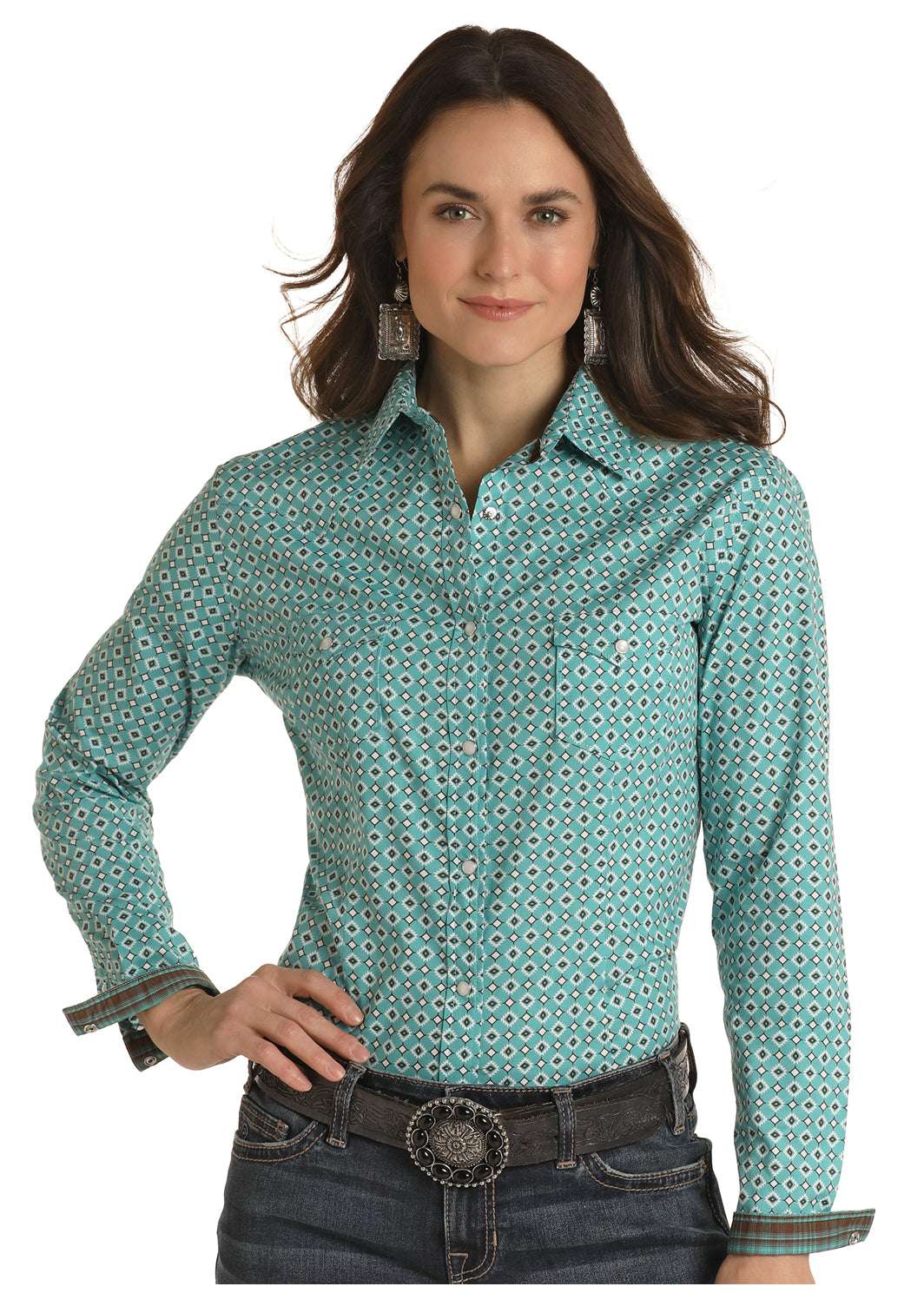 Panhandle Turquoise Shirt RSWSOSRYT4 Laherradurawwnc.com