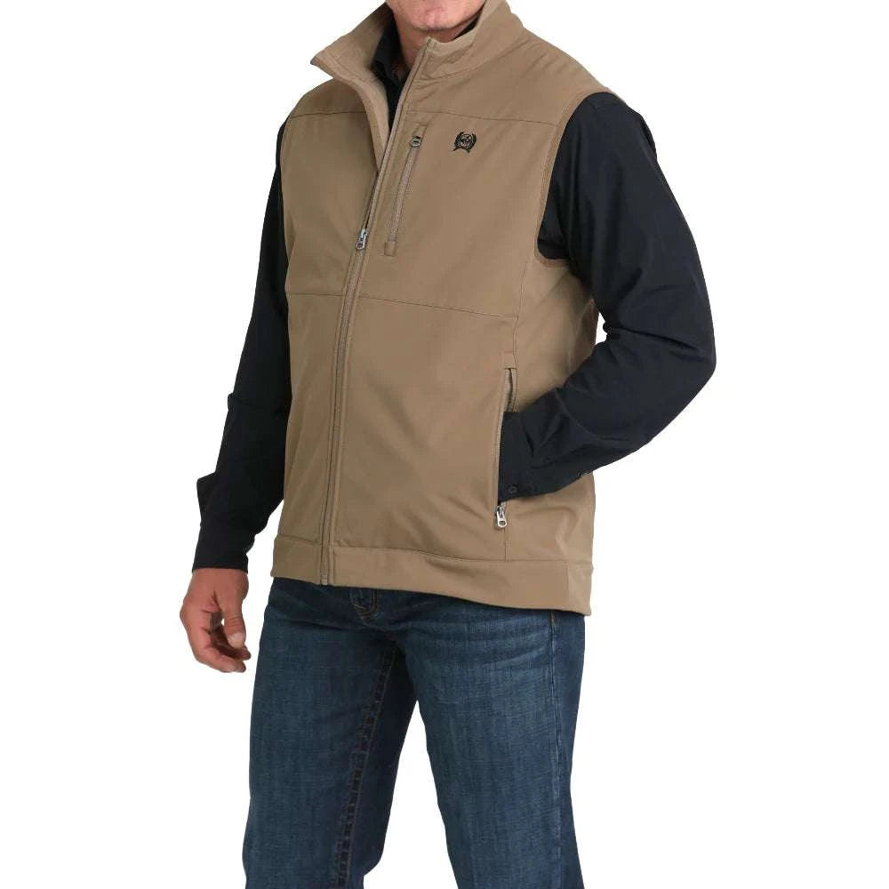 CINCH MENS JACKET POLAR FLEECE -BROWN-MWV1099011 Laherradurawwnc.com
