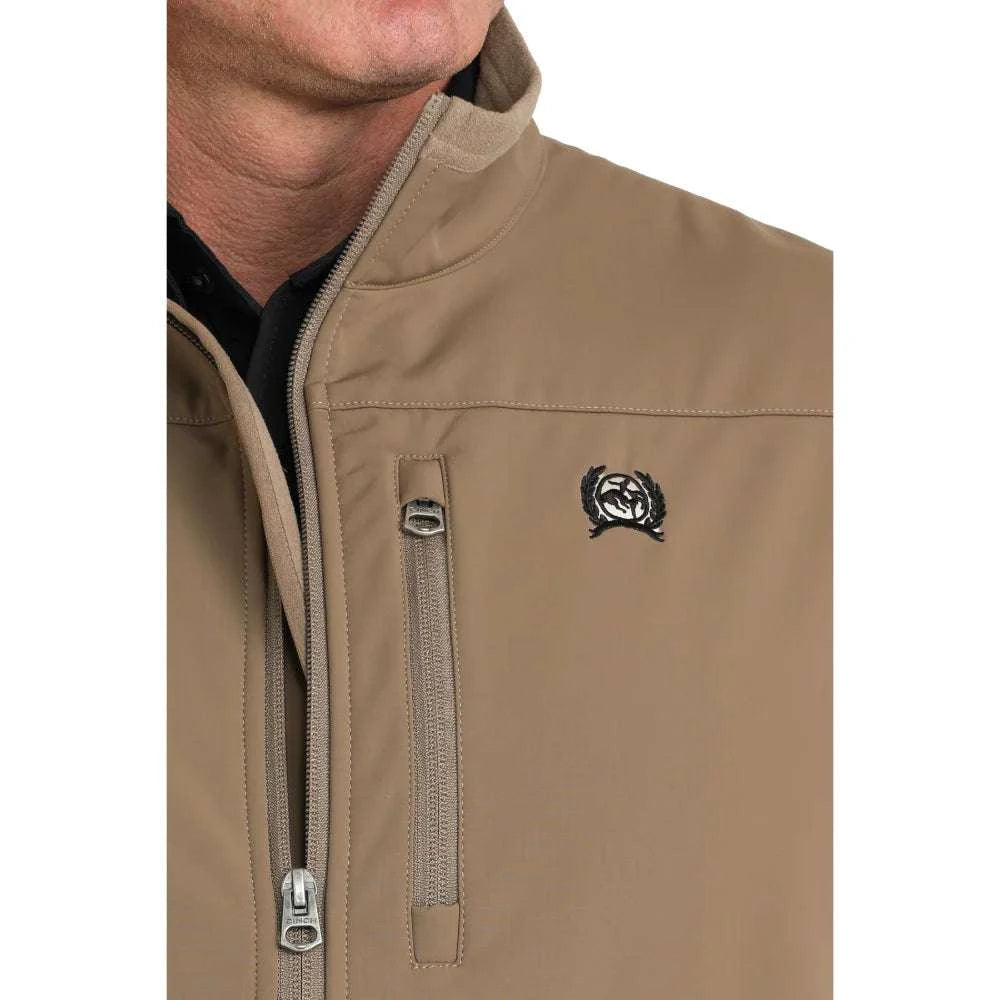 CINCH MENS JACKET POLAR FLEECE -BROWN-MWV1099011 Laherradurawwnc.com