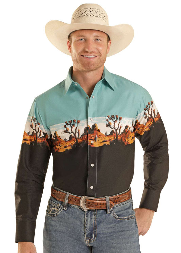 CAMISA PANHANDLE MANGA CORTA HOMBRE, BROCHES, AJUSTE MV, CAMEL SMN2S08943