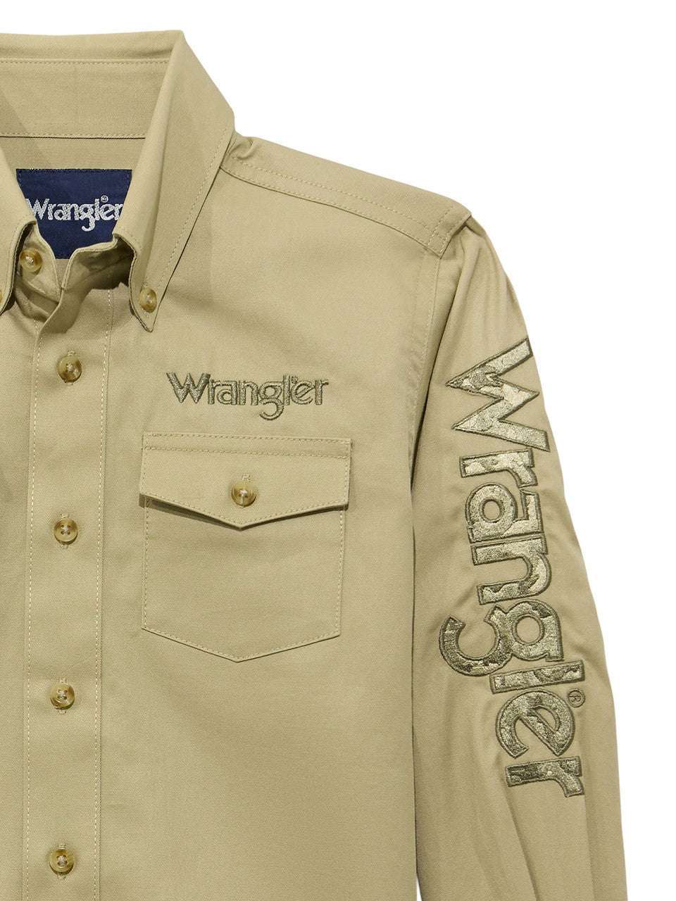 WRANGLER BOY'S CLASSIC FIT SHIRT BROWN 112374833 Laherradurawwnc.com