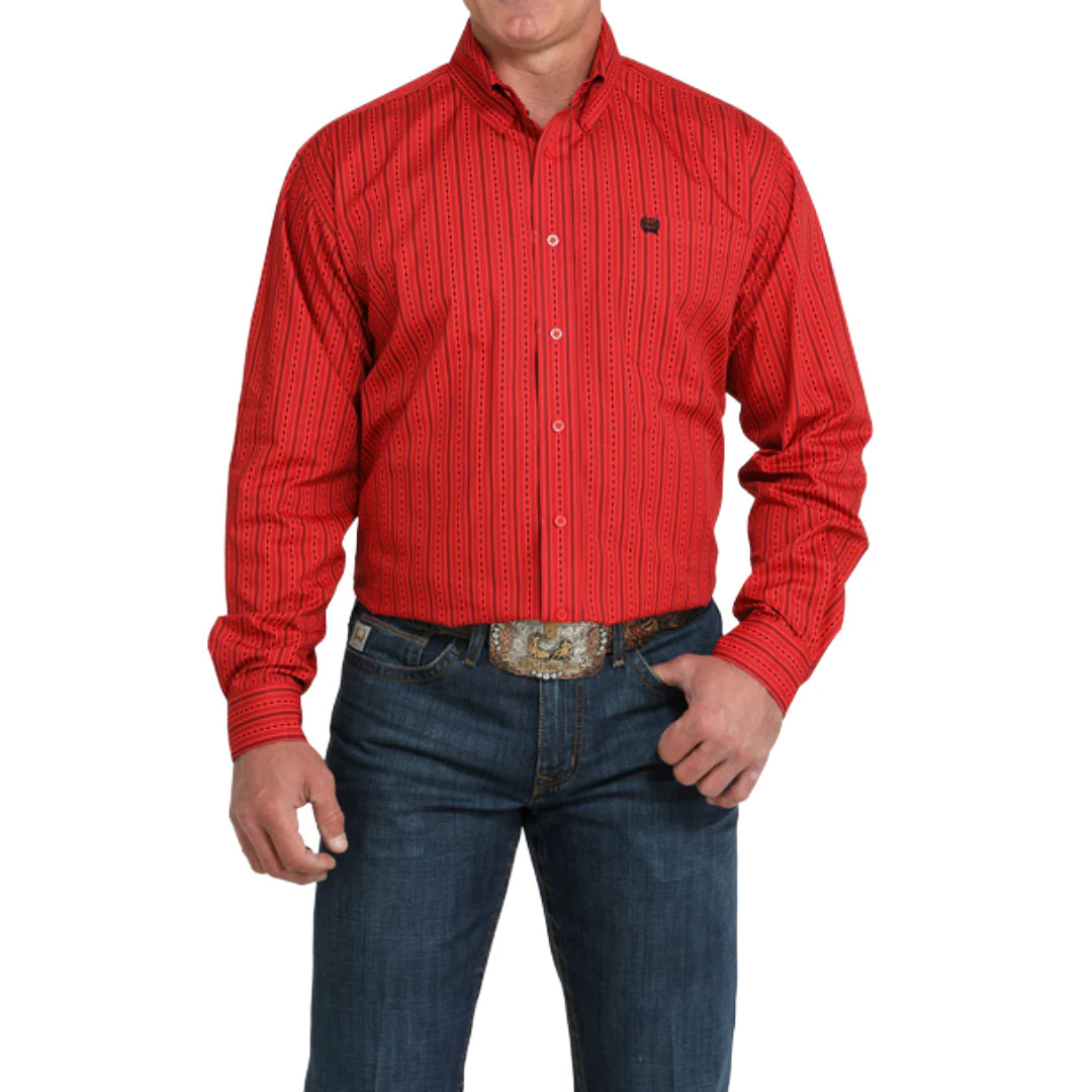 CINCH MENS RED LEAD DONT FOLLOW SHIRT MTW1105991