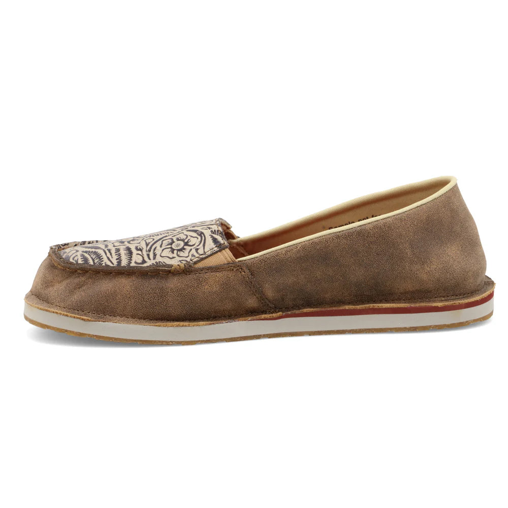 TWISTED X WOMENS SLIP ON LOAFER BOMBER & LIGHT TAUPE -WCL0019