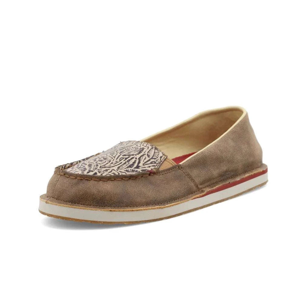 TWISTED X WOMENS SLIP ON LOAFER BOMBER & LIGHT TAUPE -WCL0019 Laherradurawwnc.com