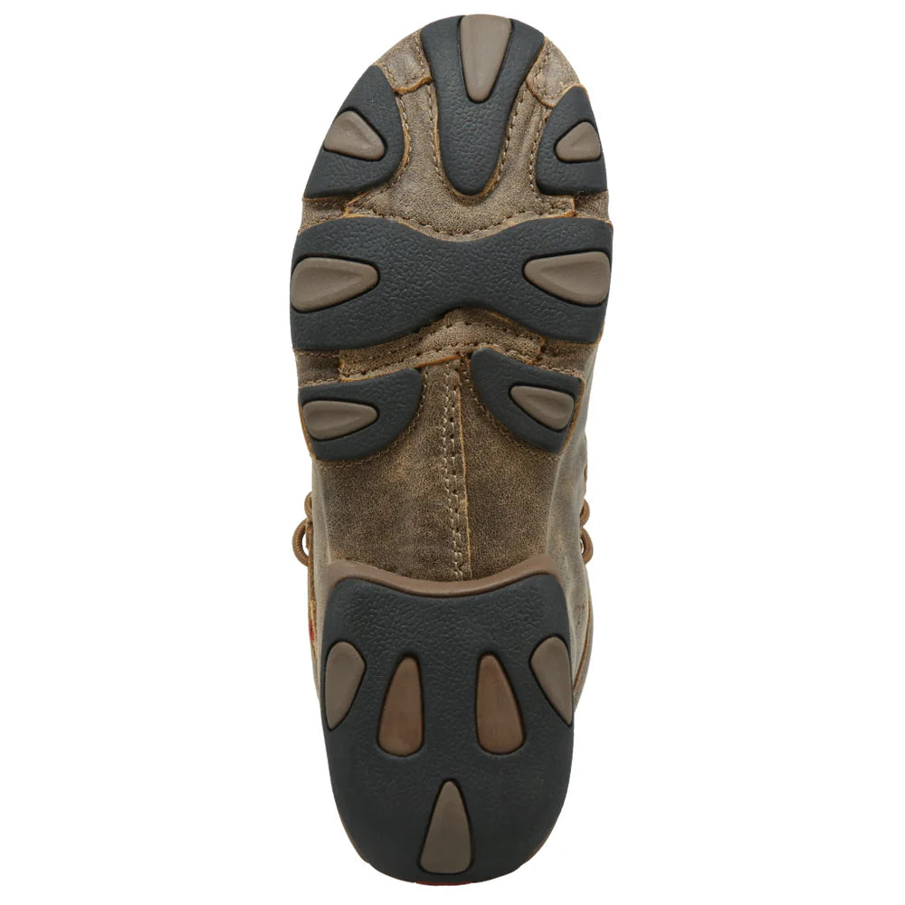 TWISTED X WOMENS DRIVING MOC BOMBER NATURAL CASUAL SHOE -WDM0001