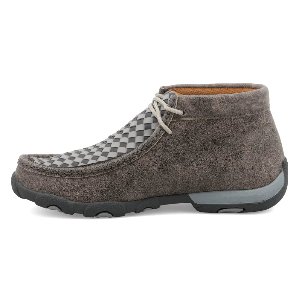 TWISTED X WOMENS DRIVING MOC GREY TEJIDO CASUAL SHOE - WDM0108