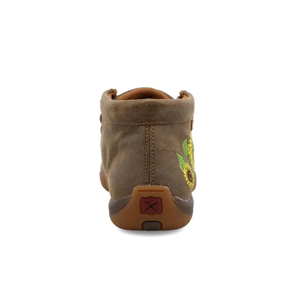 TWISTED X WOMENS CHUKKA DRIVING MOC BOMBER SUNFLOWER CASUAL SHOE -WDM0128 Laherradurawwnc.com
