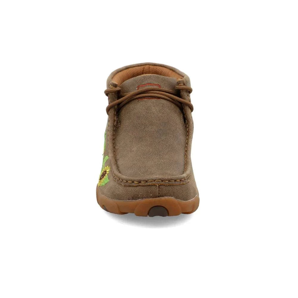 TWISTED X WOMENS CHUKKA DRIVING MOC BOMBER SUNFLOWER CASUAL SHOE -WDM0128 Laherradurawwnc.com
