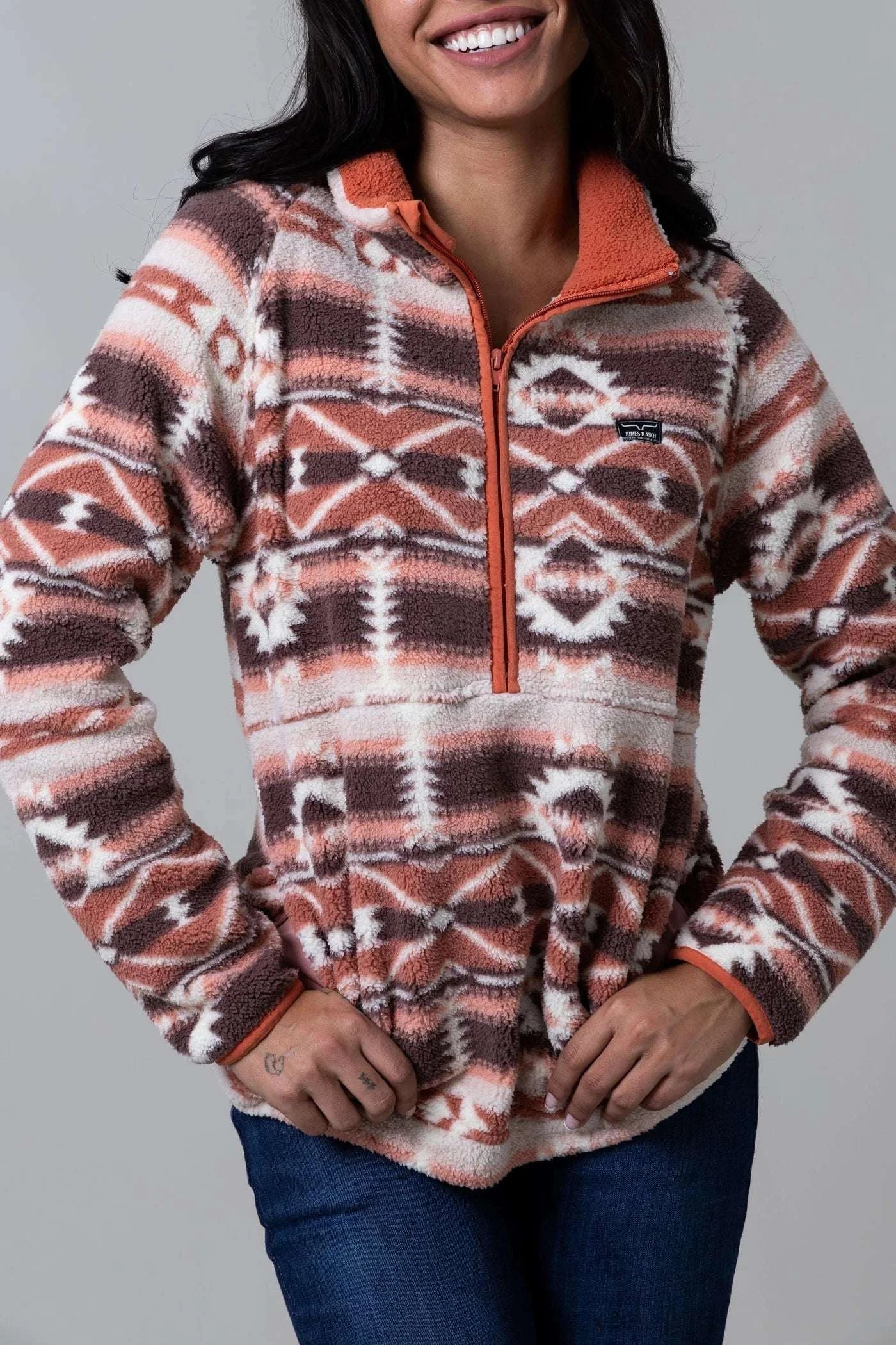 KIMES RANCH ROSEWELL POLAR FLEECE RUST RED Laherradurawwnc.com